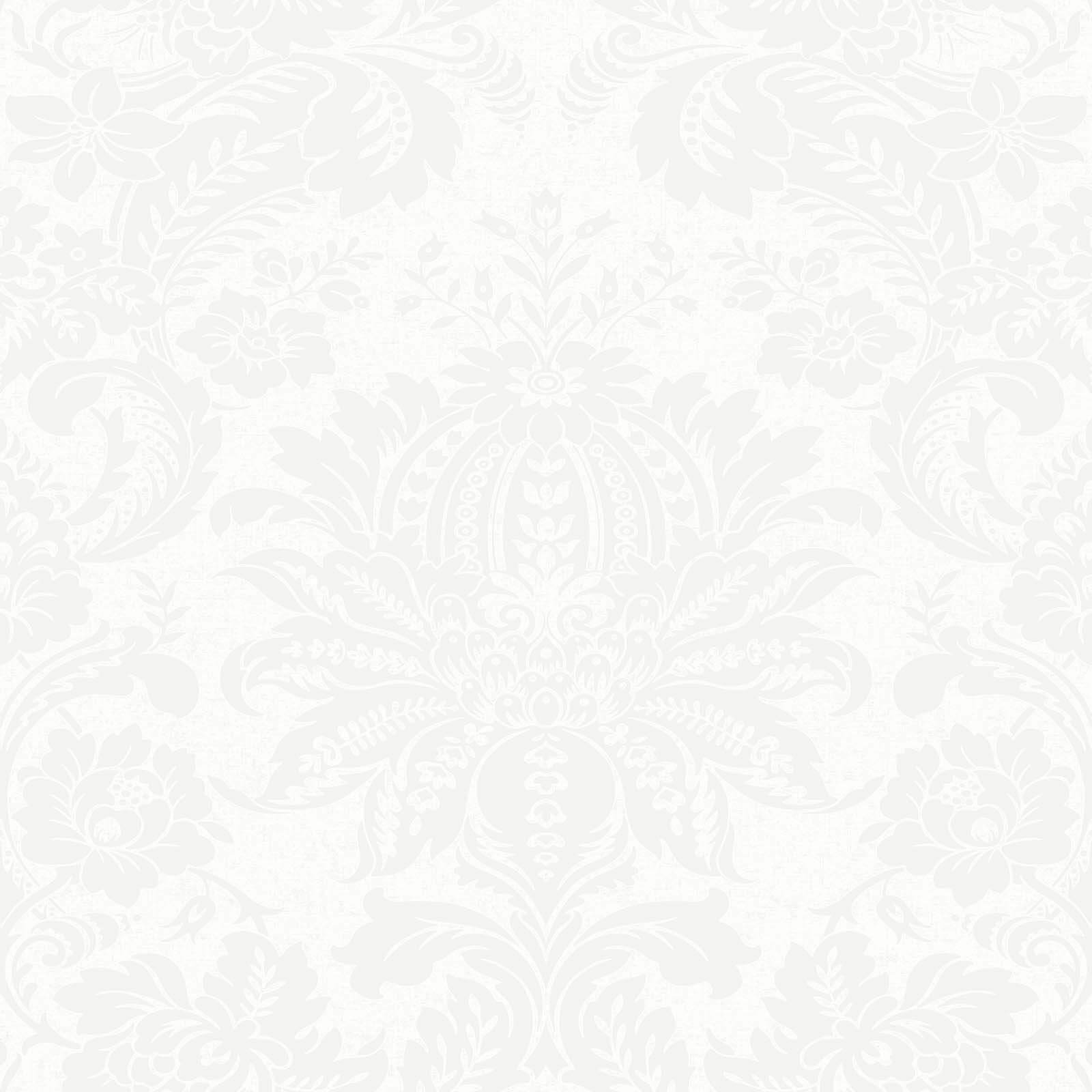 Superfresco Easy Floral Damask Paste the Wall Wallpaper - White