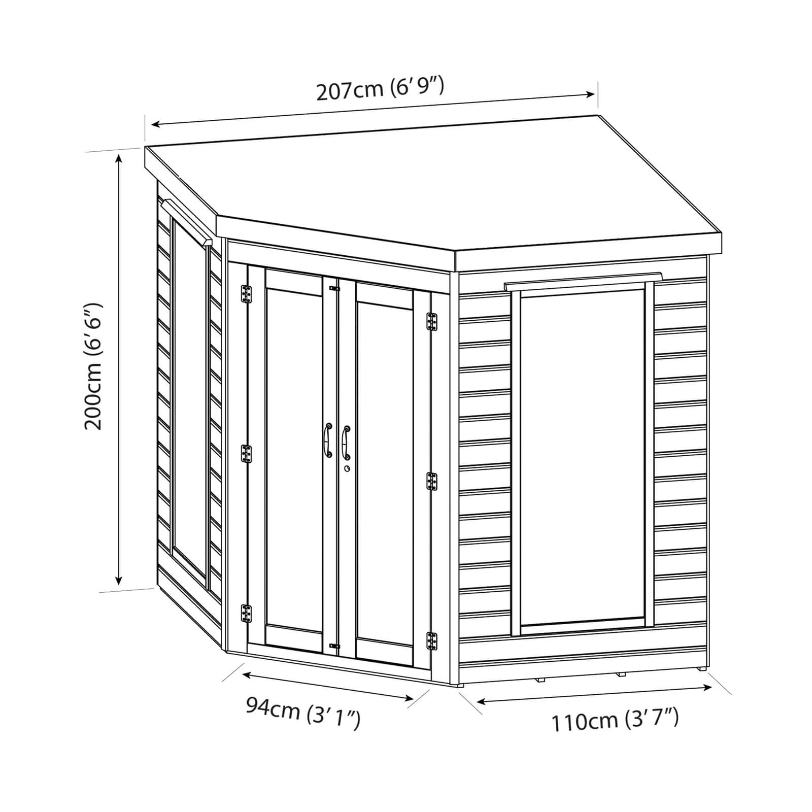 Mercia (Installation Included) 7x7ft Corner Summerhouse