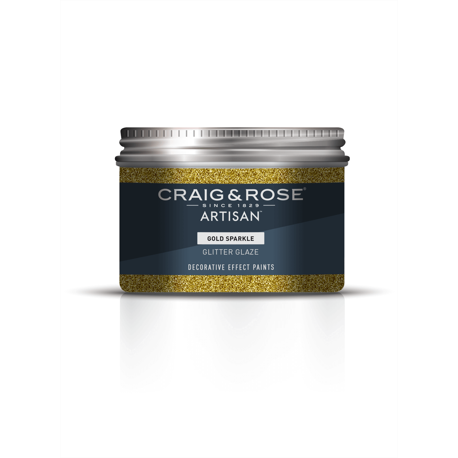 Craig & Rose Artisan Glitter Glaze Paint Gold Sparkle - 300ml