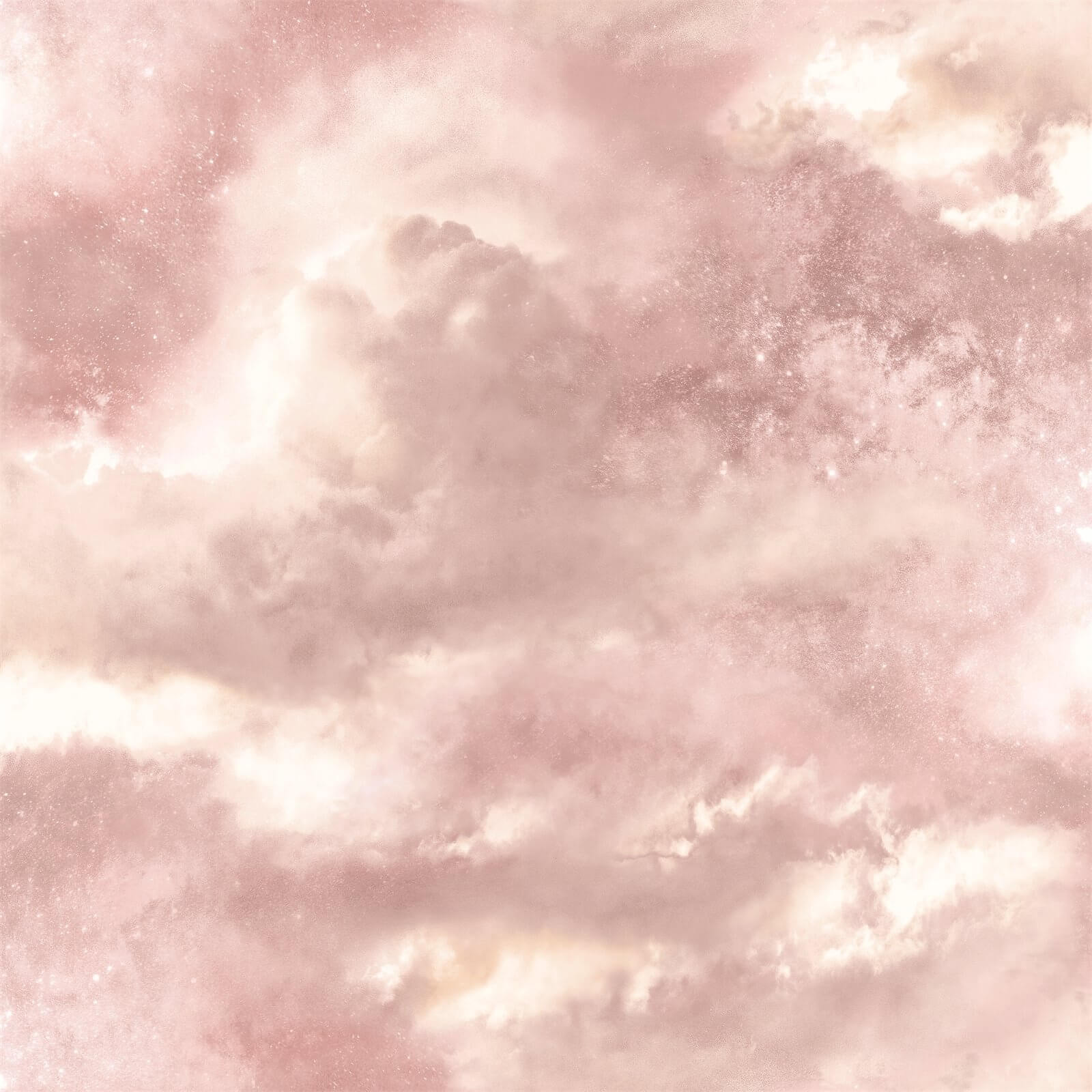Arthouse Diamond Galaxy Clouds Textured Glitter Blush Pink Wallpaper