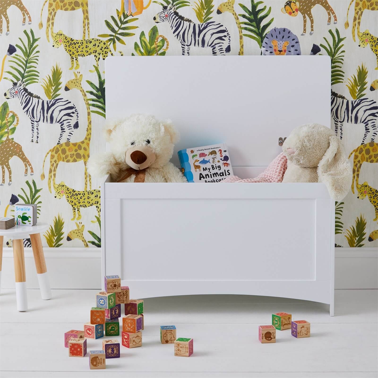 Kids Toy Box - White - 780 x 390 x 450mm