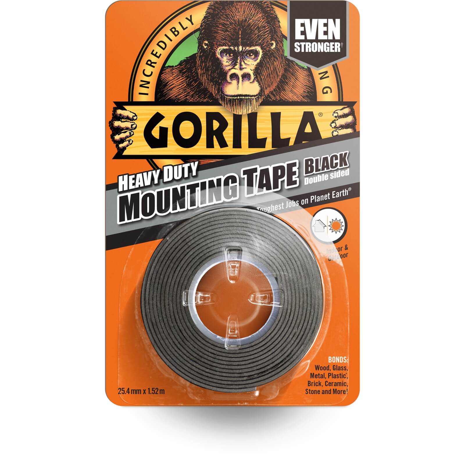 Gorilla Heavy Duty Mounting Tape Black - 1.5m