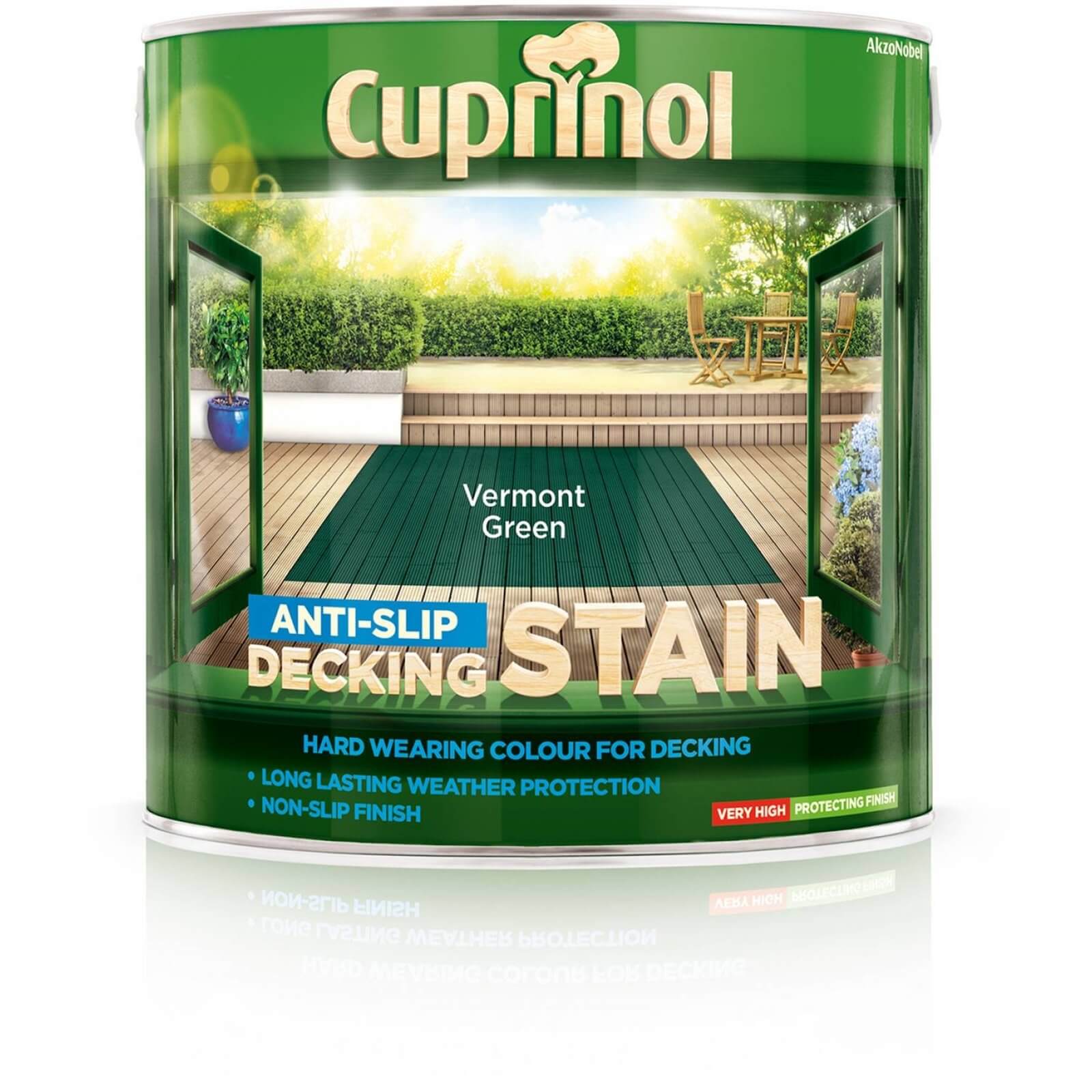Cuprinol Anti-Slip Decking Stain Vermont Green - 2.5L