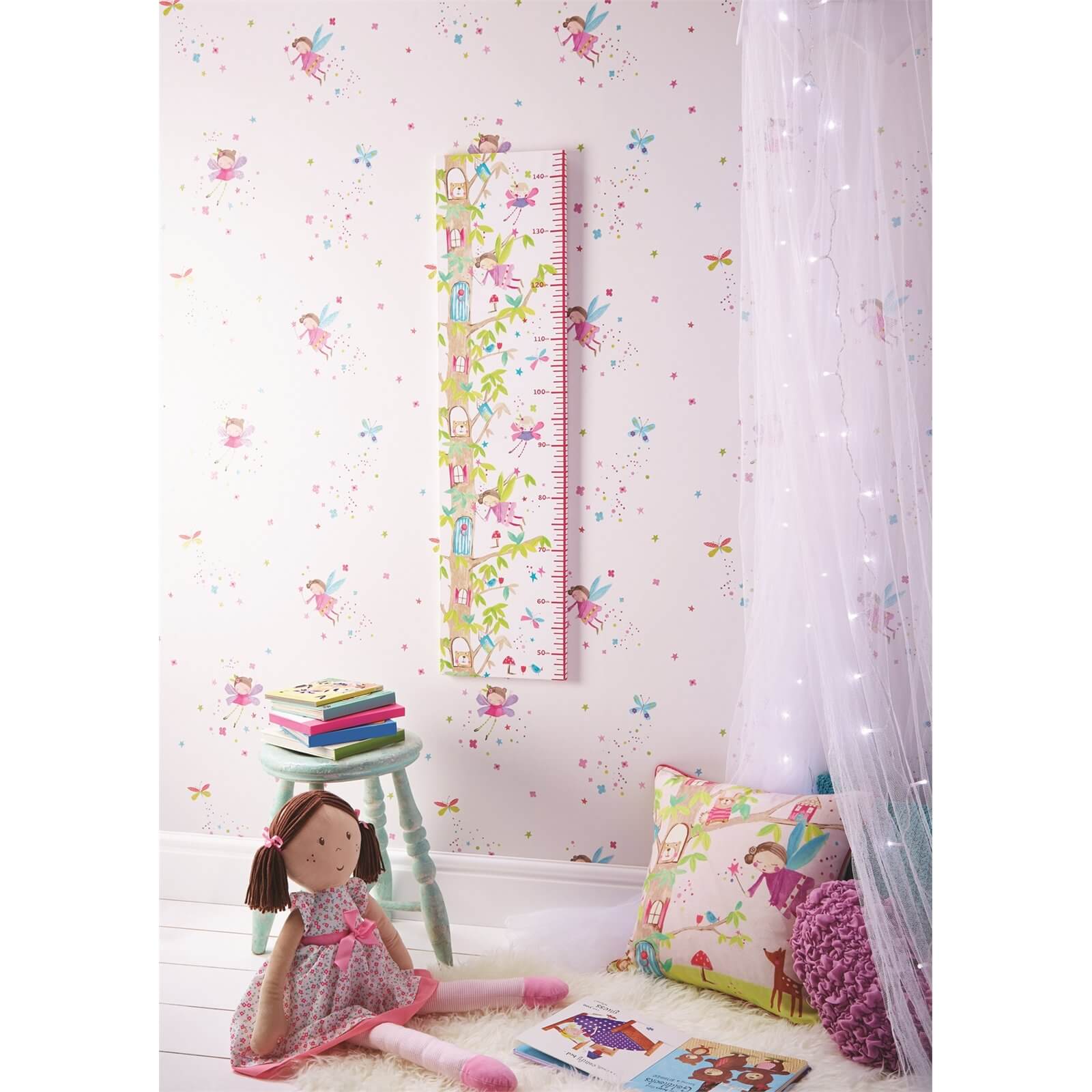 Arthouse Fairy Dust Kids Smooth Glitter White Wallpaper