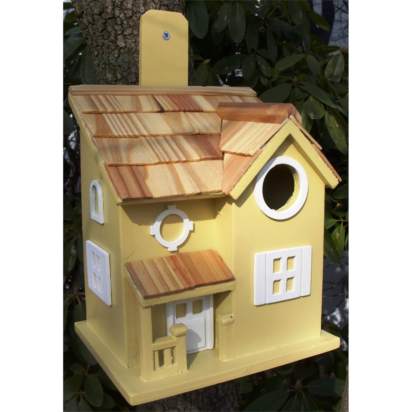 Nestling Cottage Bird House Yellow
