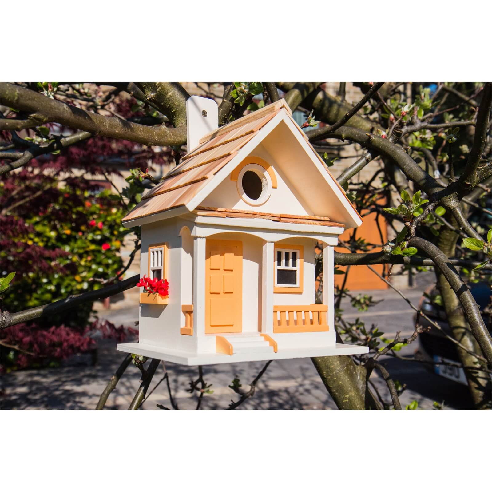Peaches and Cream Cottage Bird House