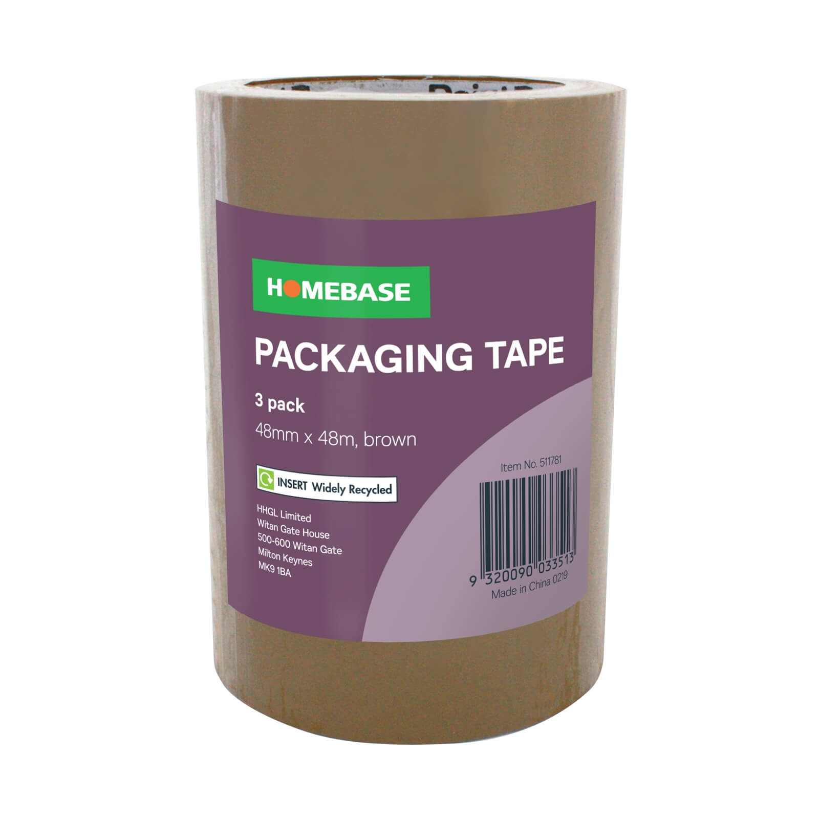 Homebase Packaging Tape 3 pack - Brown