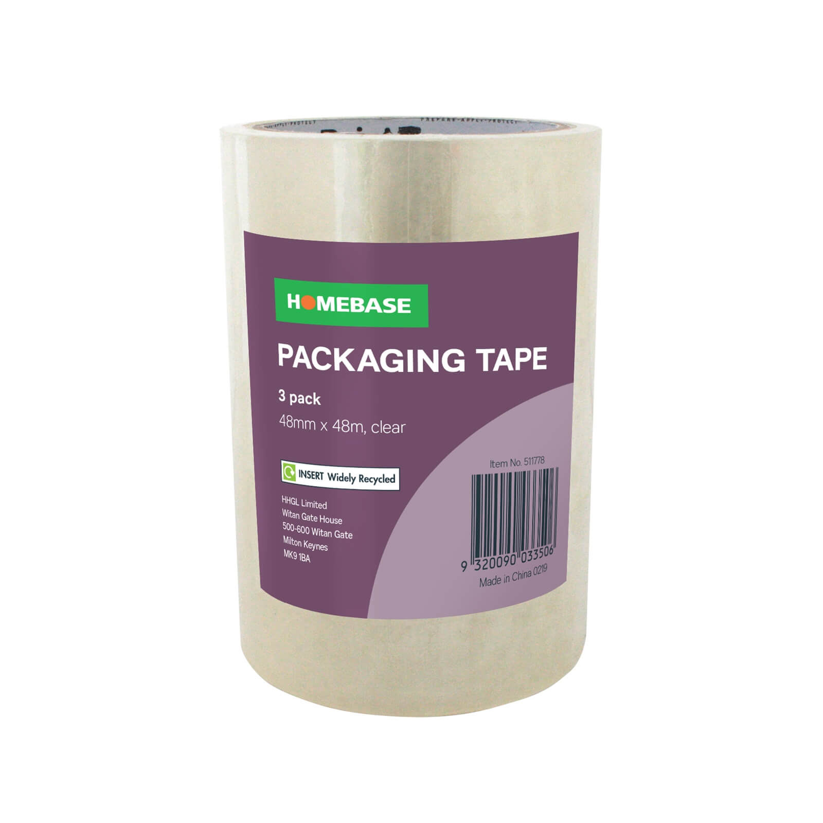 Homebase Packaging Tape 3 pack - Clear