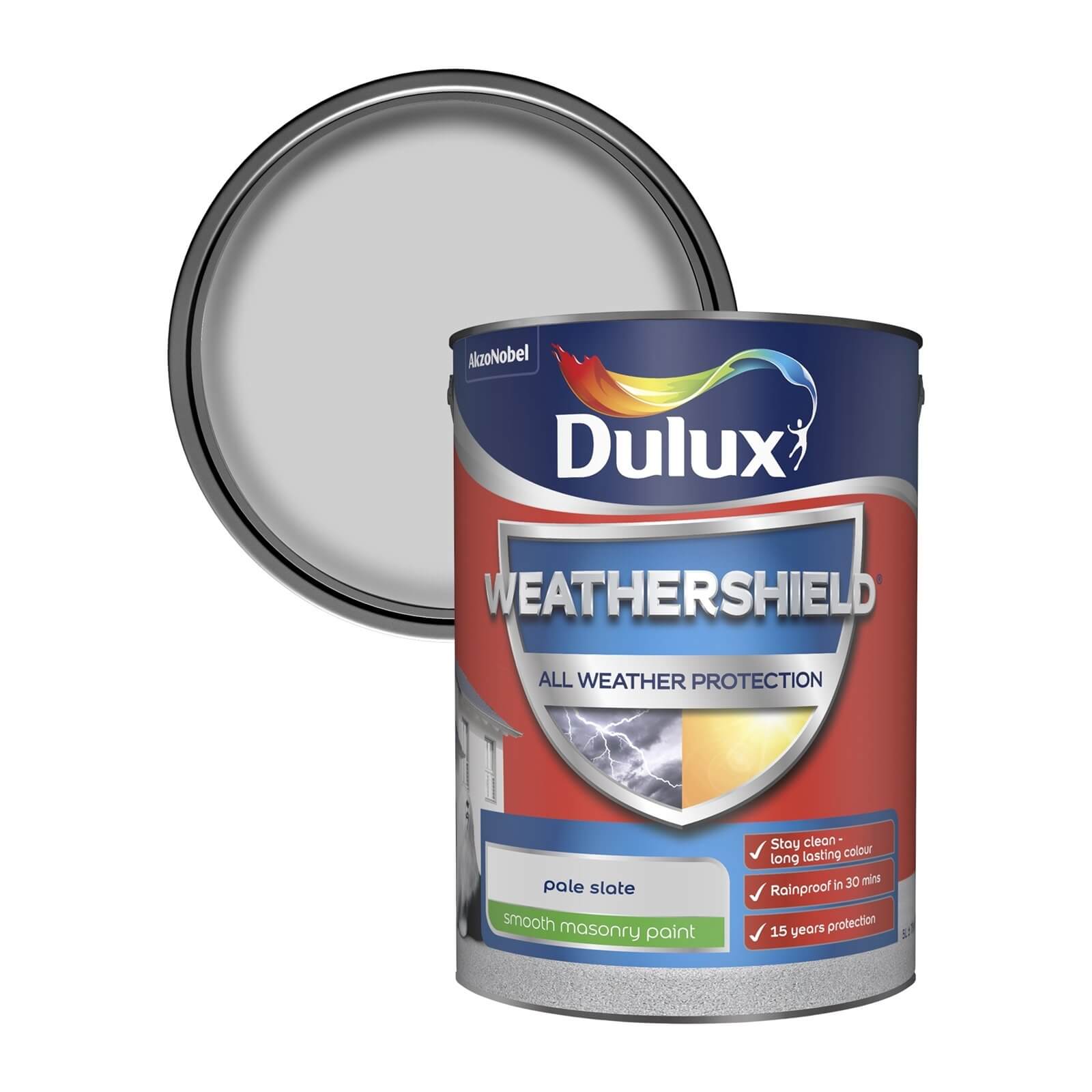 Dulux Weathershield All Weather Smooth Masonry Paint Pale Slate - 5L