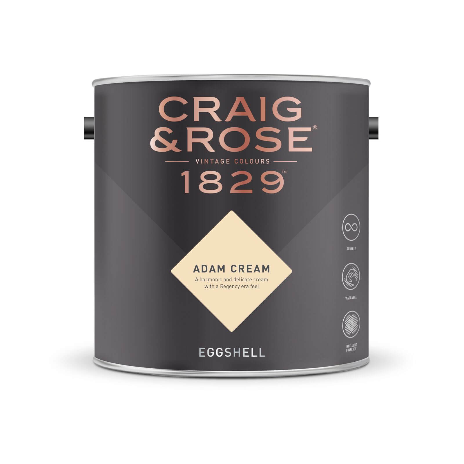 Craig & Rose 1829 Eggshell Paint Adam Cream - 2.5L