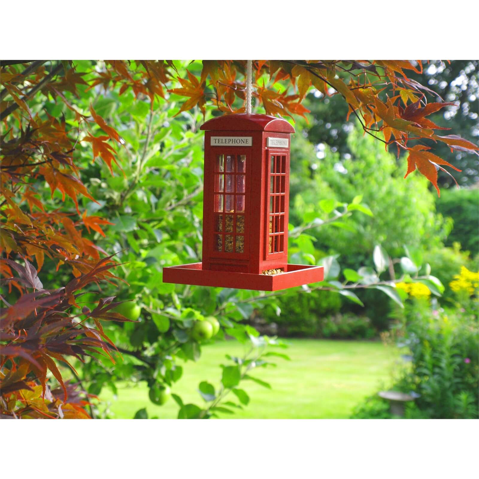 Traditional Red Telephone Box Feeder