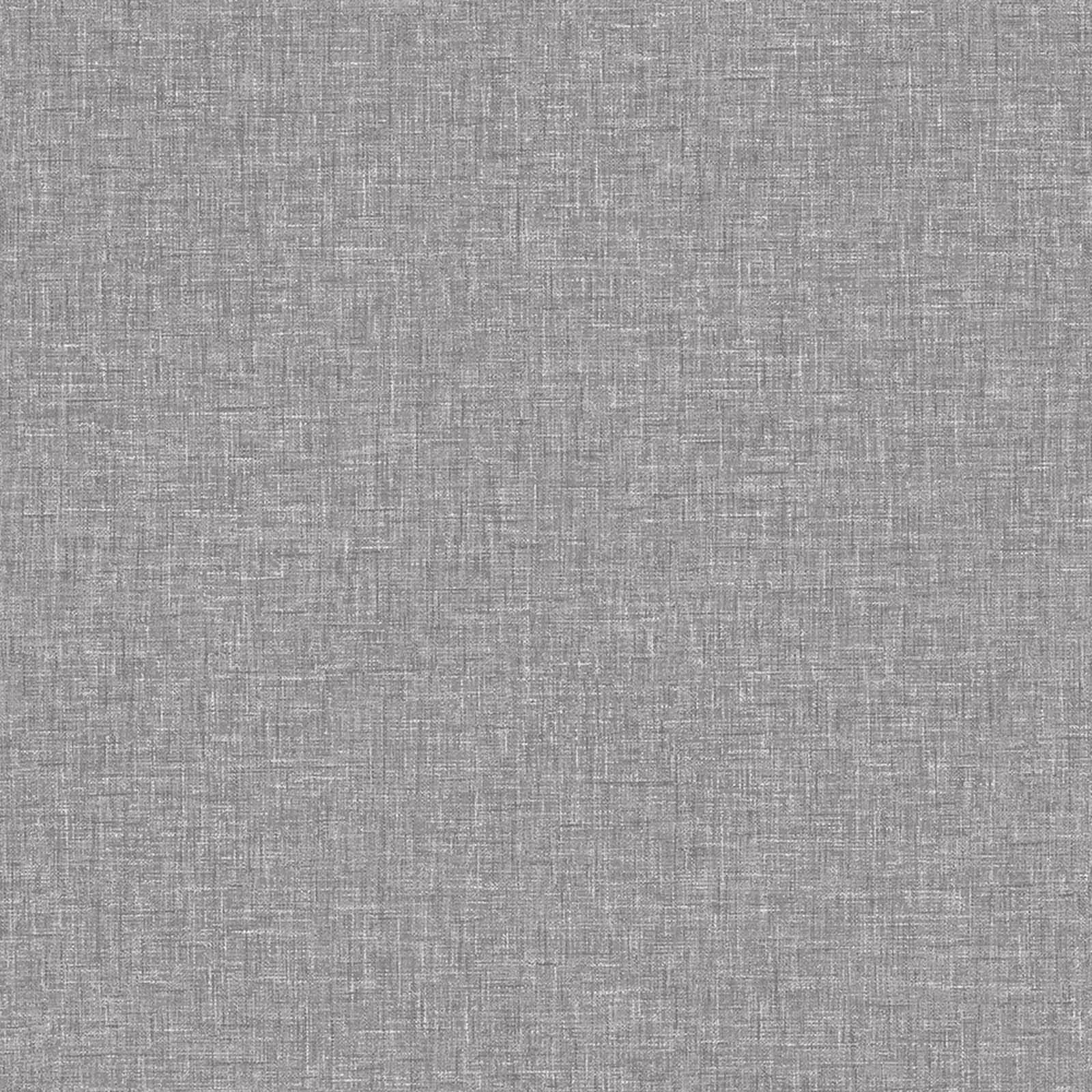 Arthouse Linen Texture Plain Textured Mid Grey Wallpaper