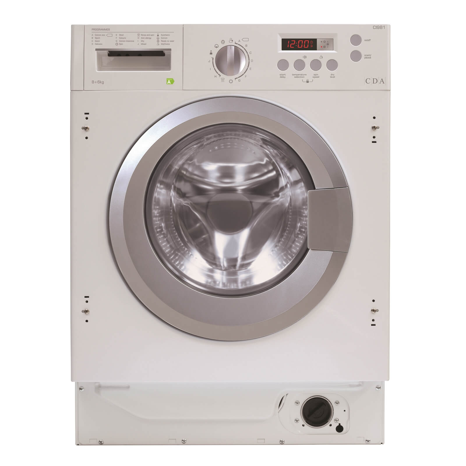 CDA CI981 Integrated 8kg / 6kg Washer Dryer