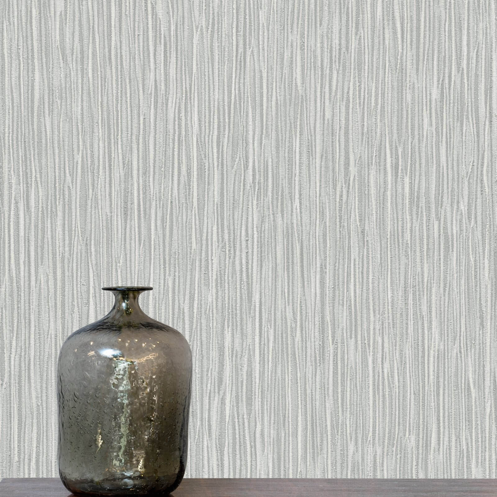 Belgravia Decor Livenza Plain Embossed Metallic Silver Wallpaper