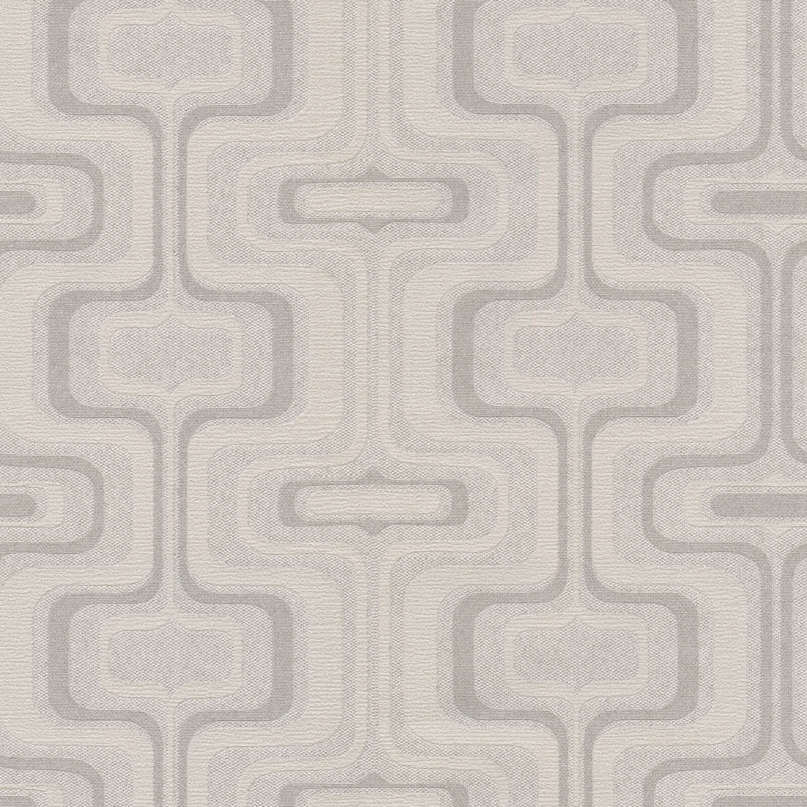 Belgravia Decor San Remo Geometric Embossed Metallic Smoke Grey Wallpaper