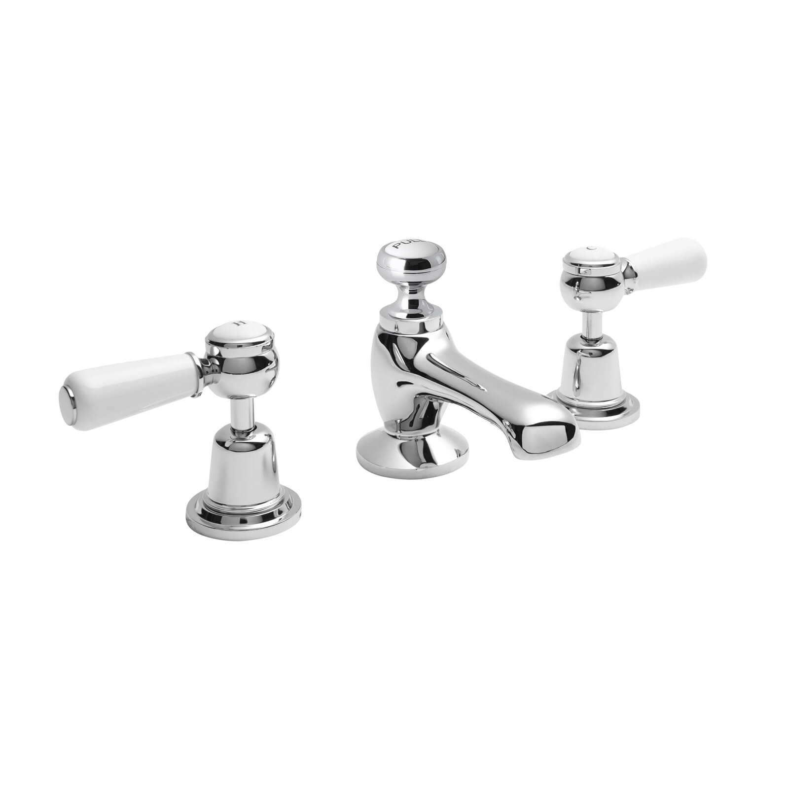 Balterley Dome Lever 3 Tap Hole Basin Tap Waste