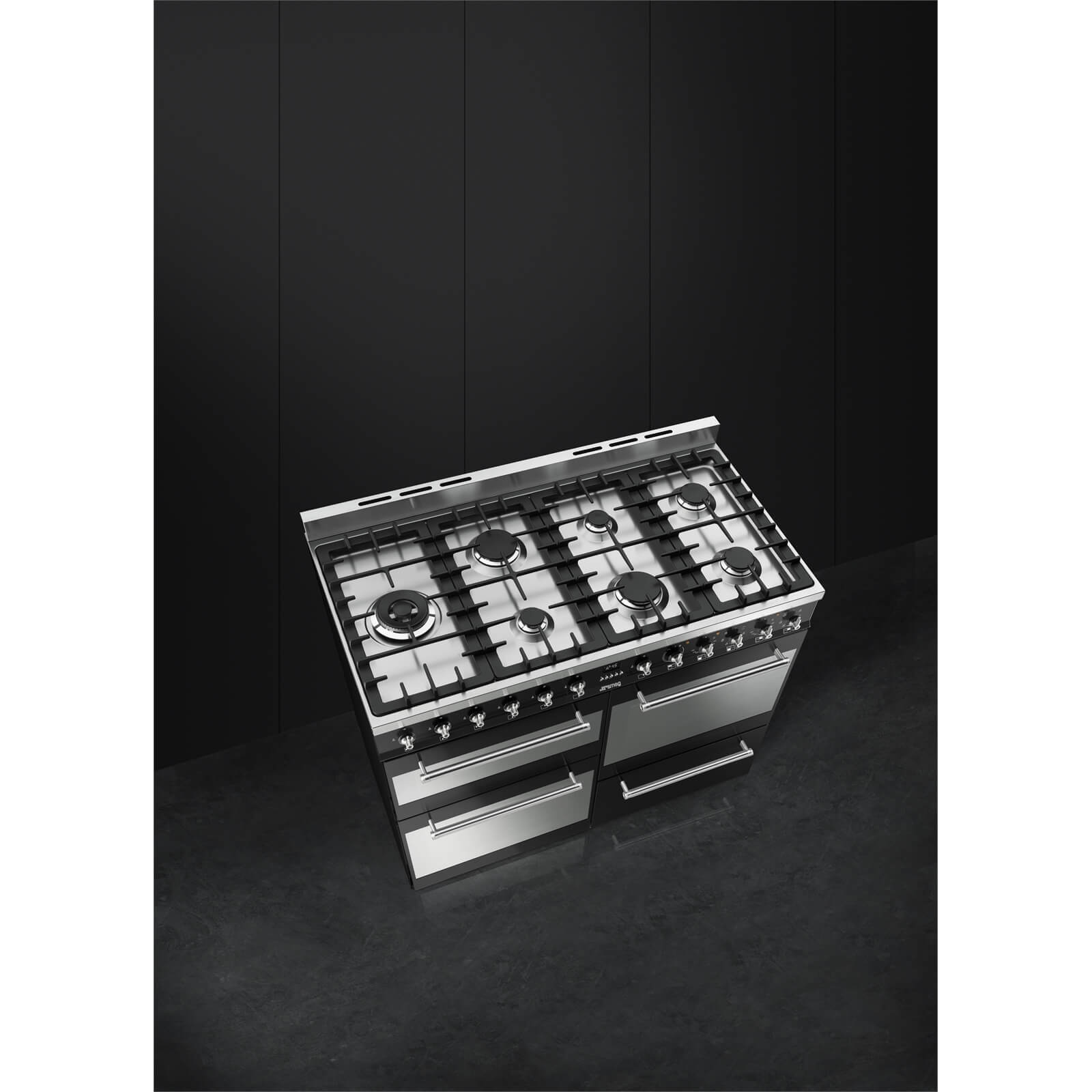 Smeg SYD4110BL Symphony Duel Fuel Range Cooker - 110cm - Black