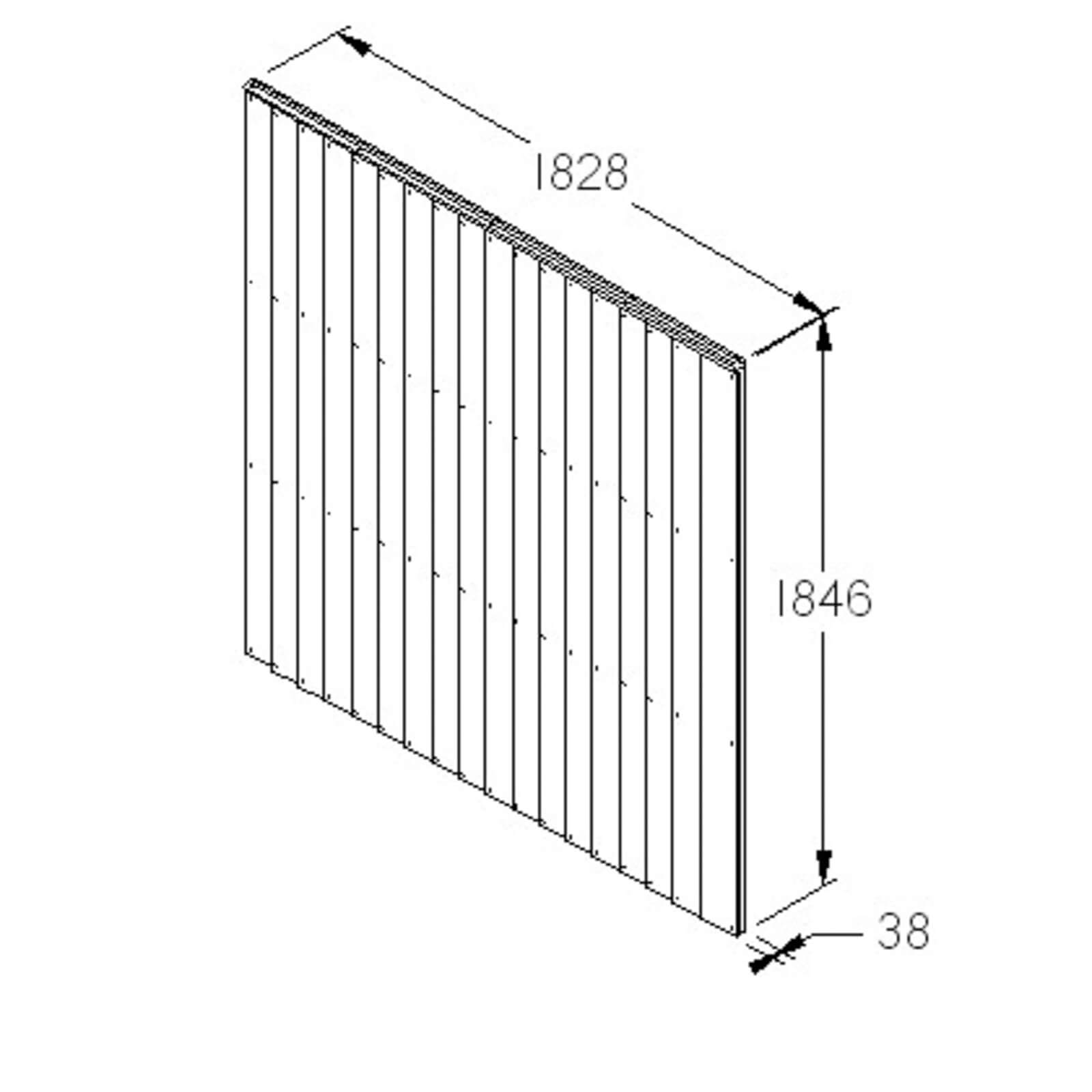 Forest Featherdge Fence Panel - 6ft - Pack of 5