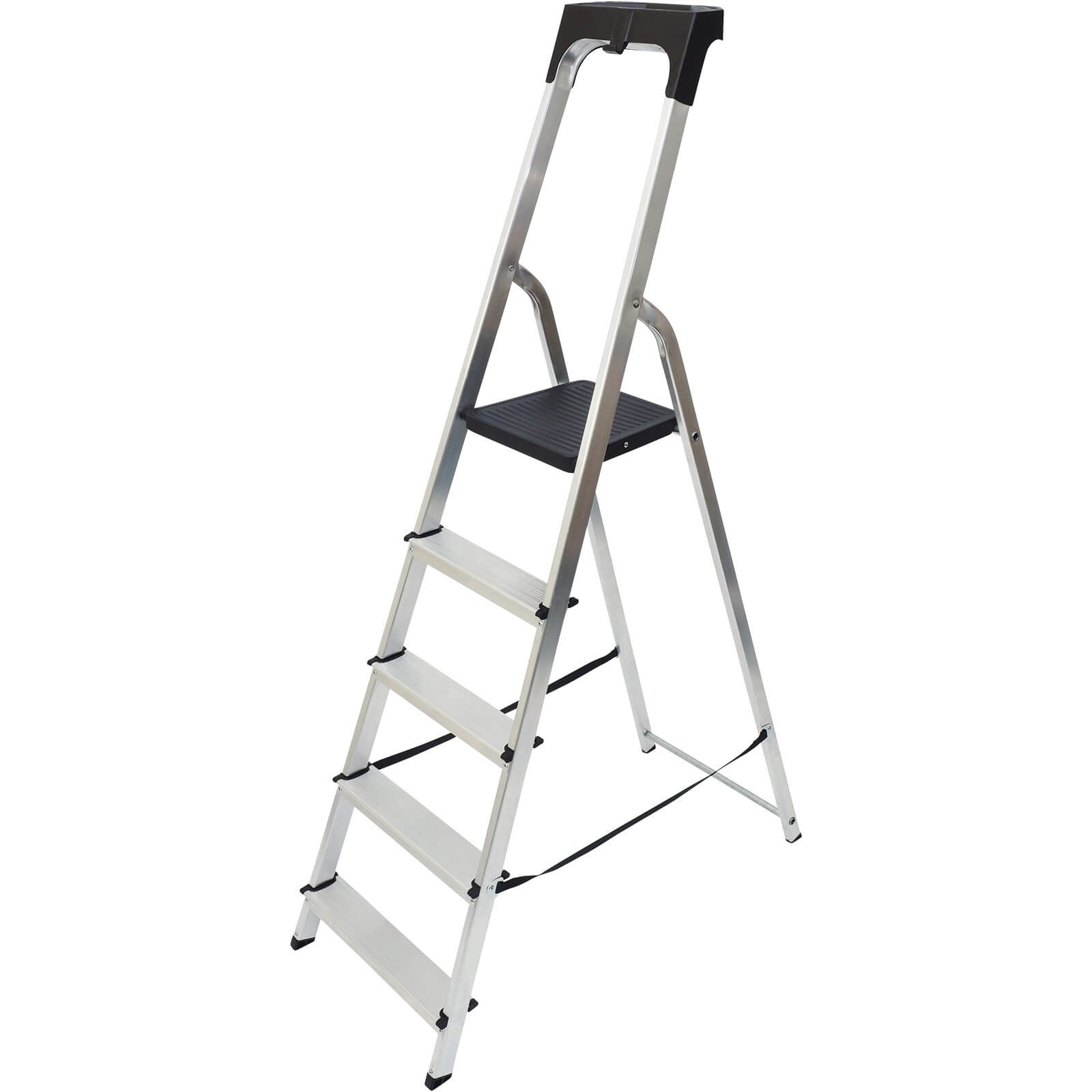 Werner High Handrail Step Ladder with Tool Tray - 5 Tread