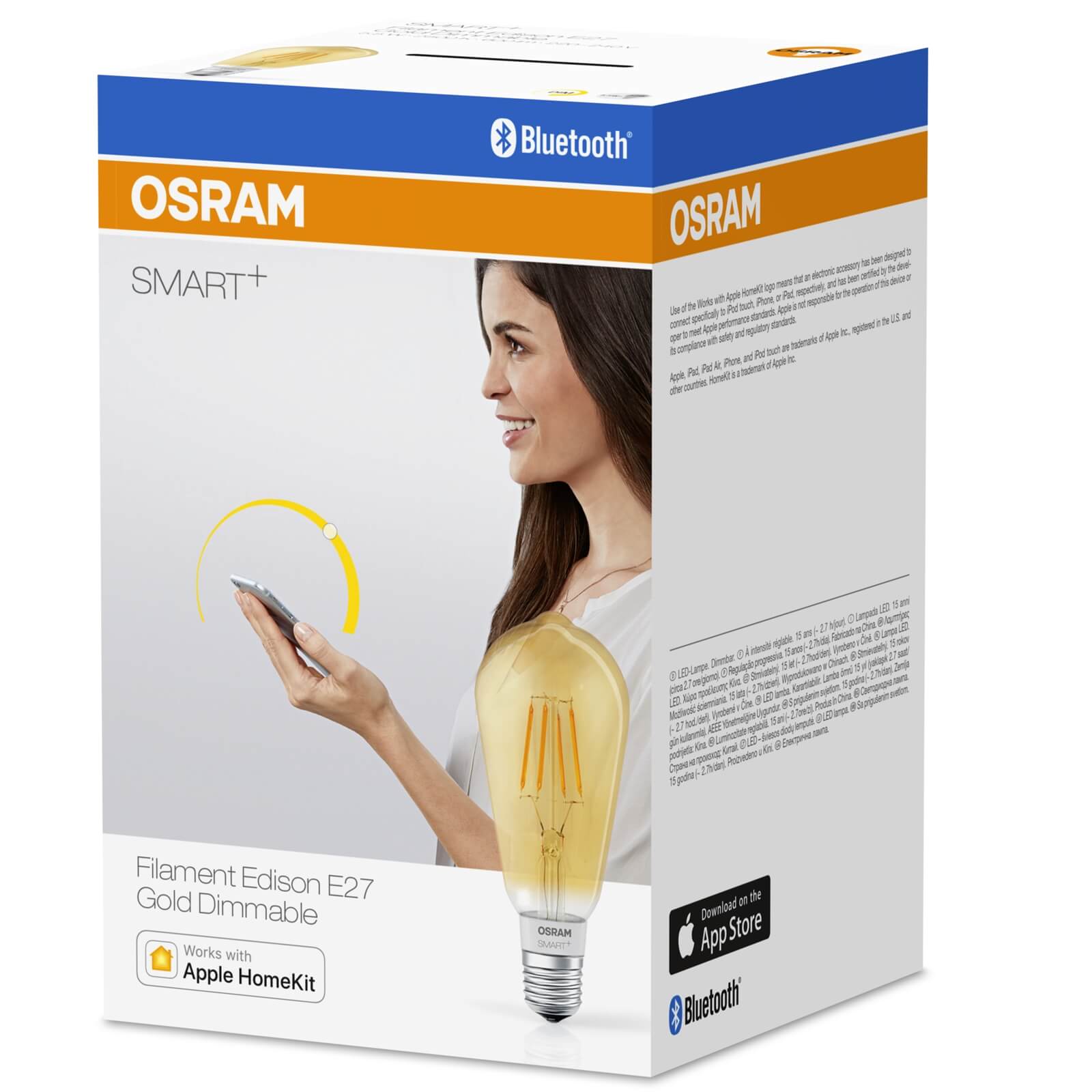 Osram Smart+ Fil ED60 bluetooth Amber ES Light Bulb