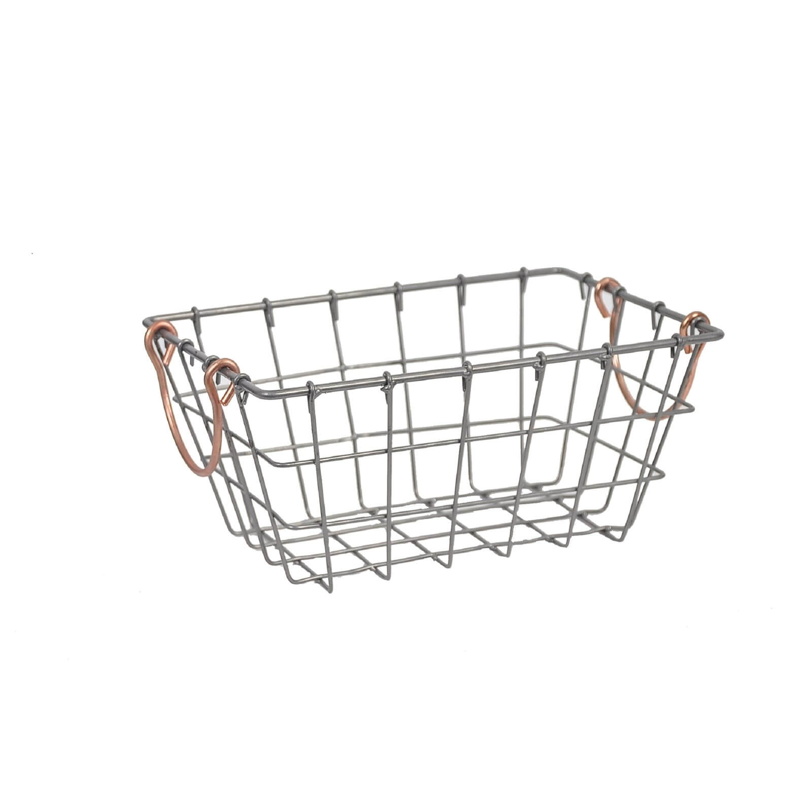 Small Metal Wire Basket with Handles
