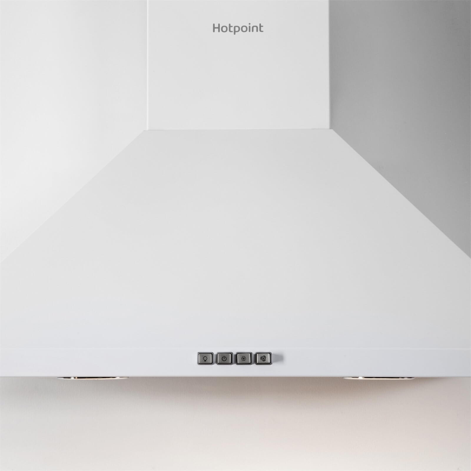 Hotpoint PHPC6.5FLMX Chimney Cooker Hood - 60cm - White