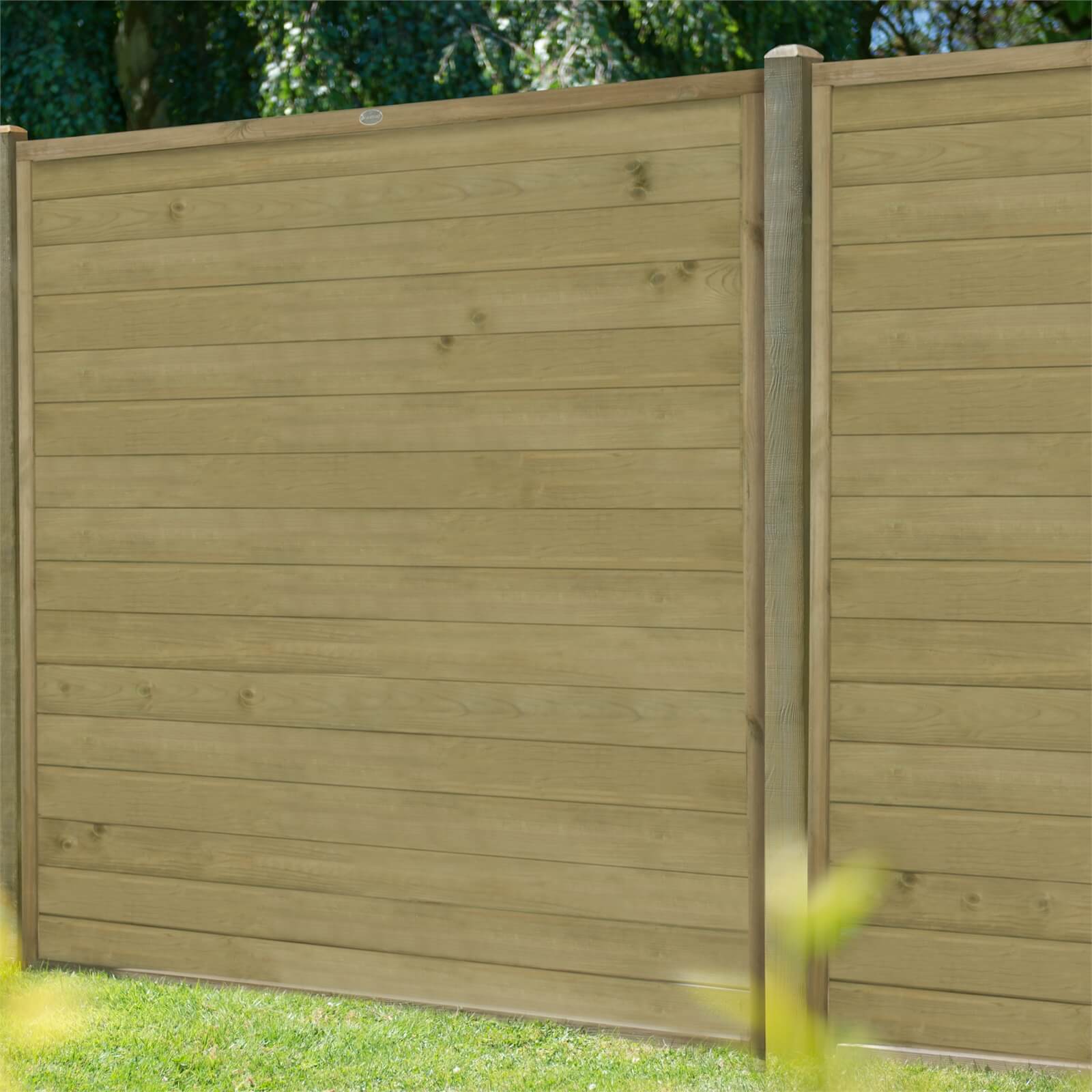 Horizontal Tongue & Groove Fence Panel - 6ft - Pack of 3