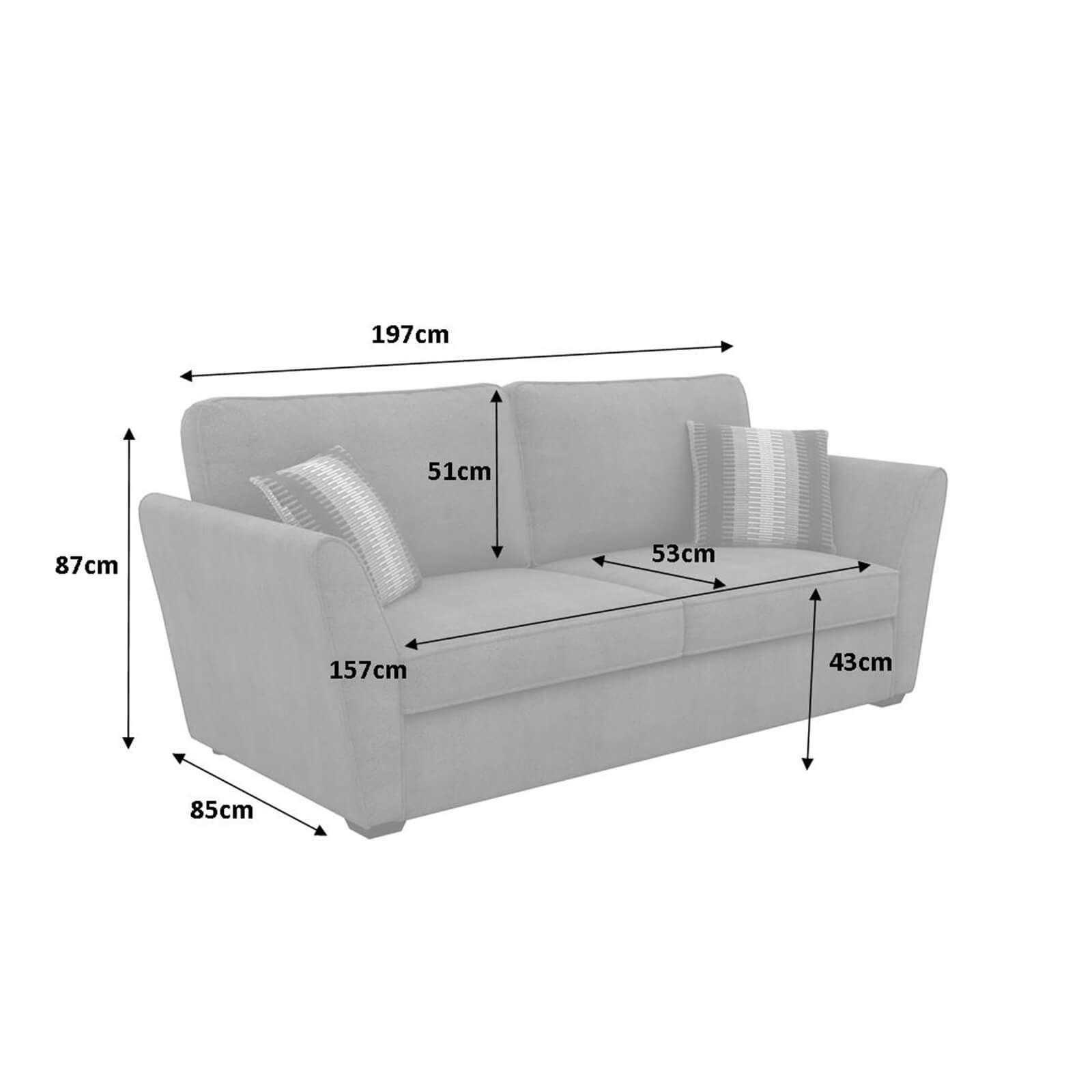 Oxford 3 Seater Sofa - Black