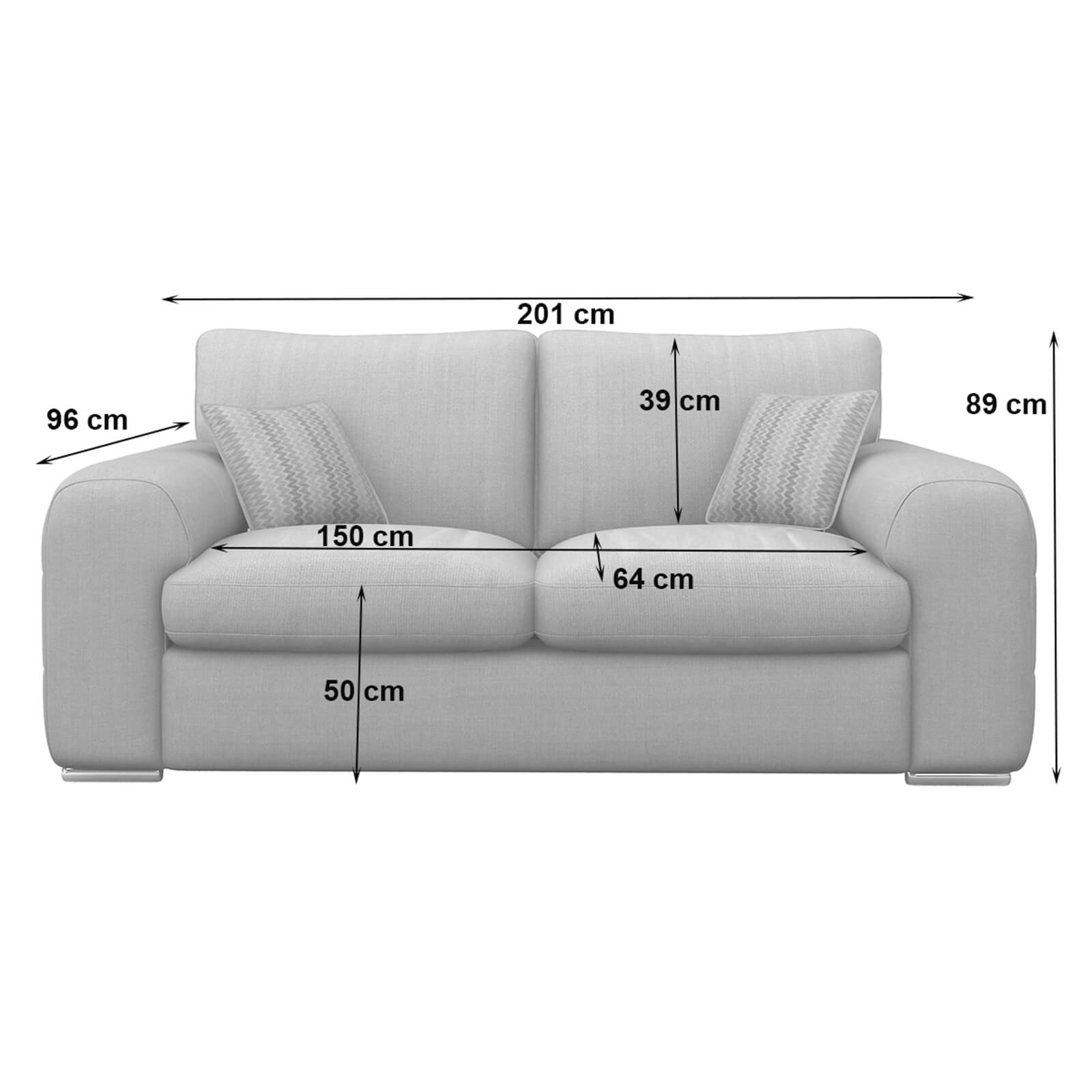 Amethyst 2 Seater Sofa - Slate