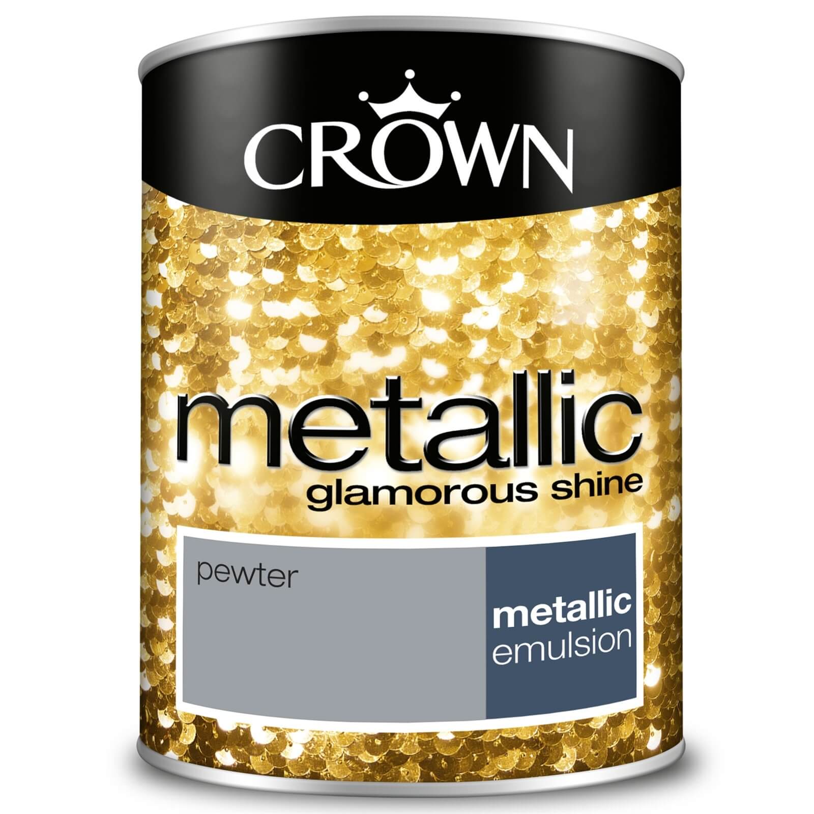 Crown Feature Wall Metallic Pewter - 1.25L