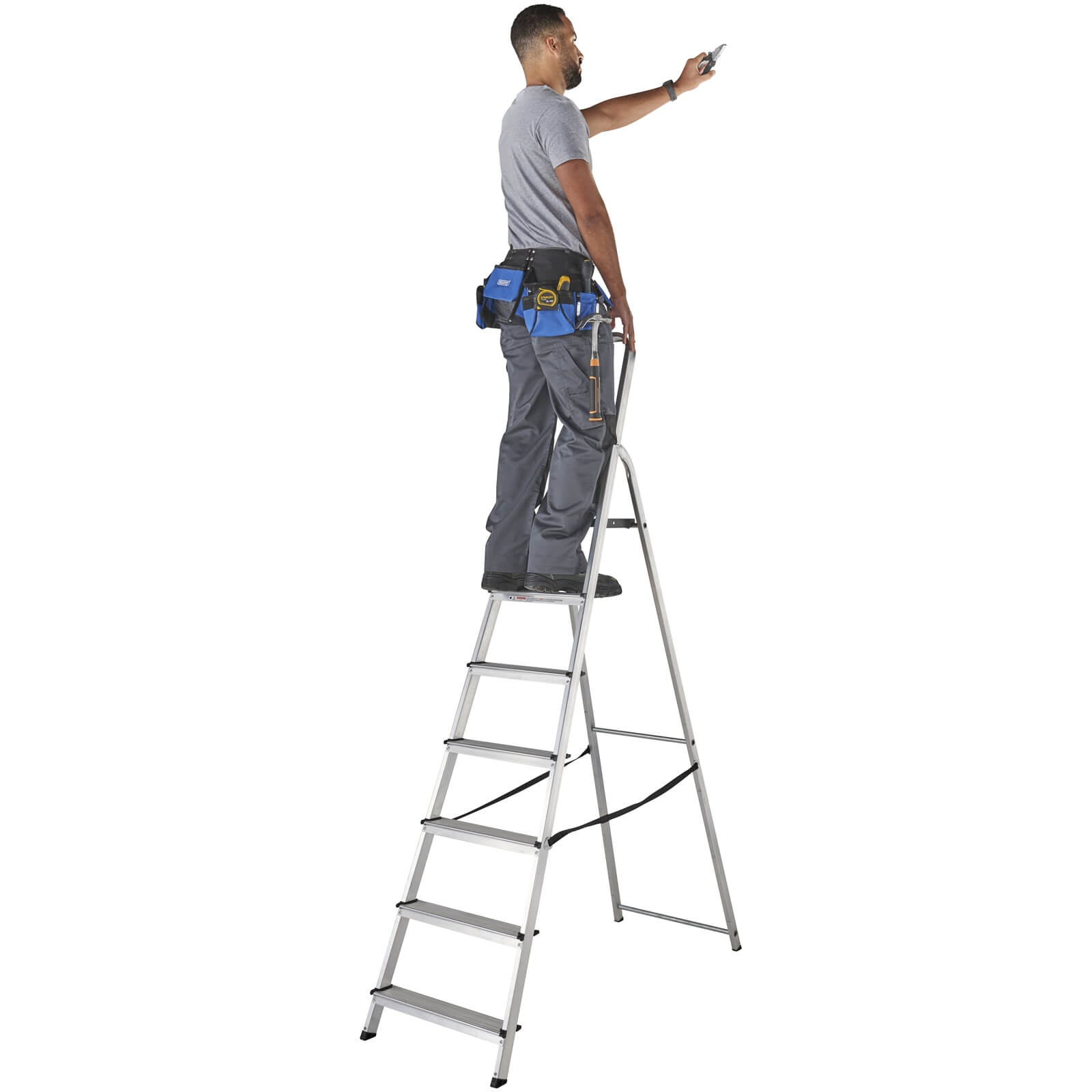Werner High Handrail Step Ladder - 7 Tread
