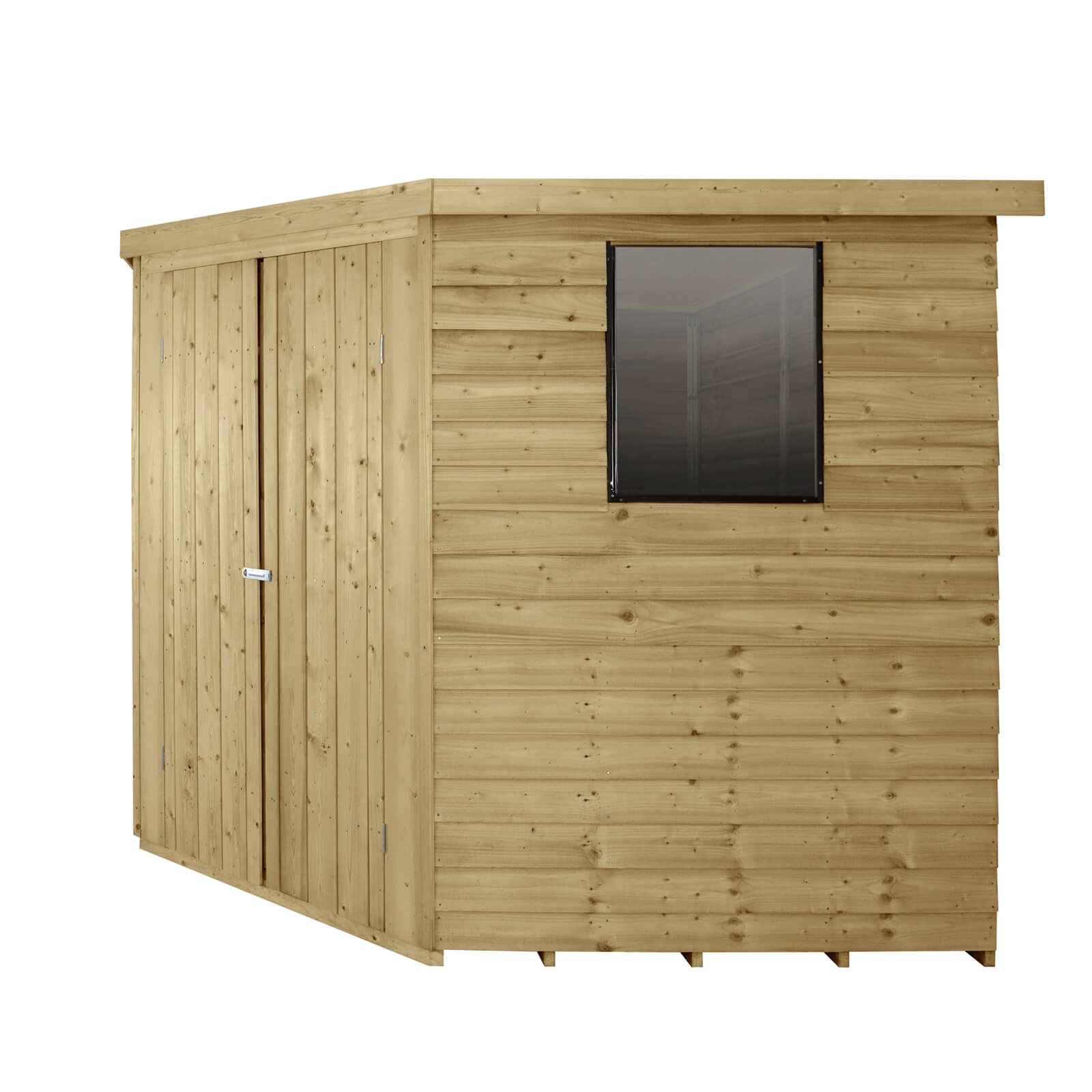 8x8ft Forest Overlap Pressure Treated Corner Shed
