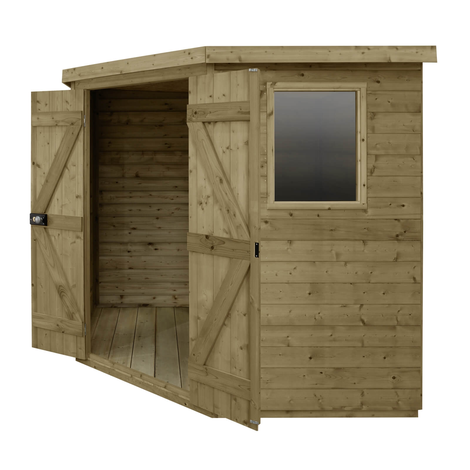 7x7ft Forest T&G Pressure Treated Corner Shed