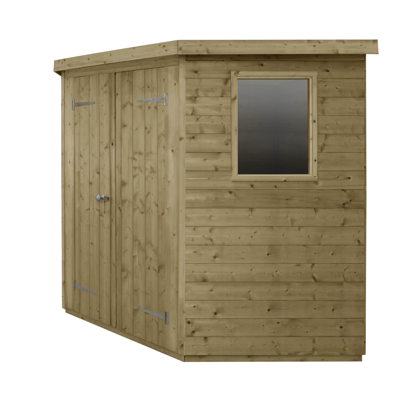 7x7ft Forest T&G Pressure Treated Corner Shed - incl. Installation