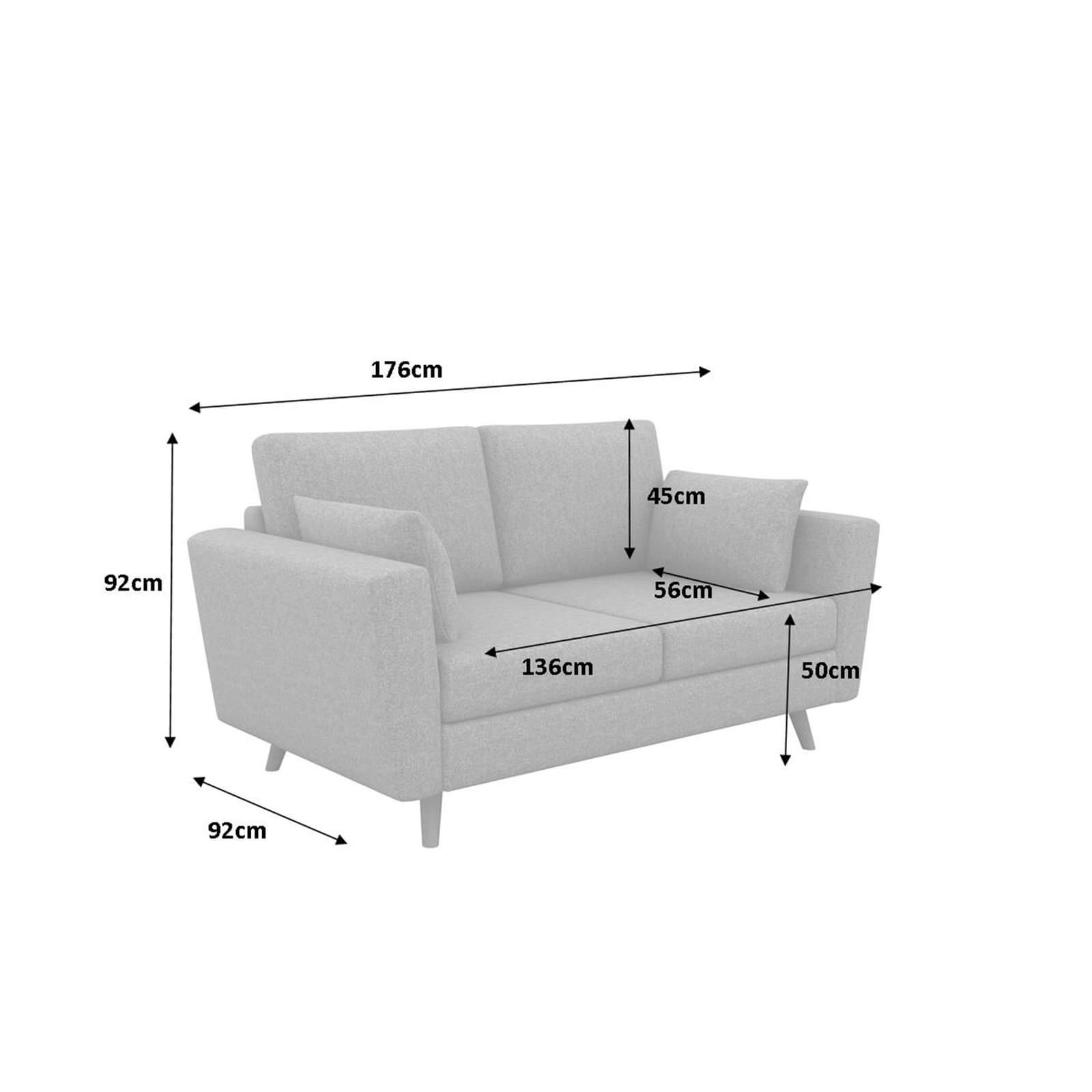 Lucia 2 Seater Sofa - Grey