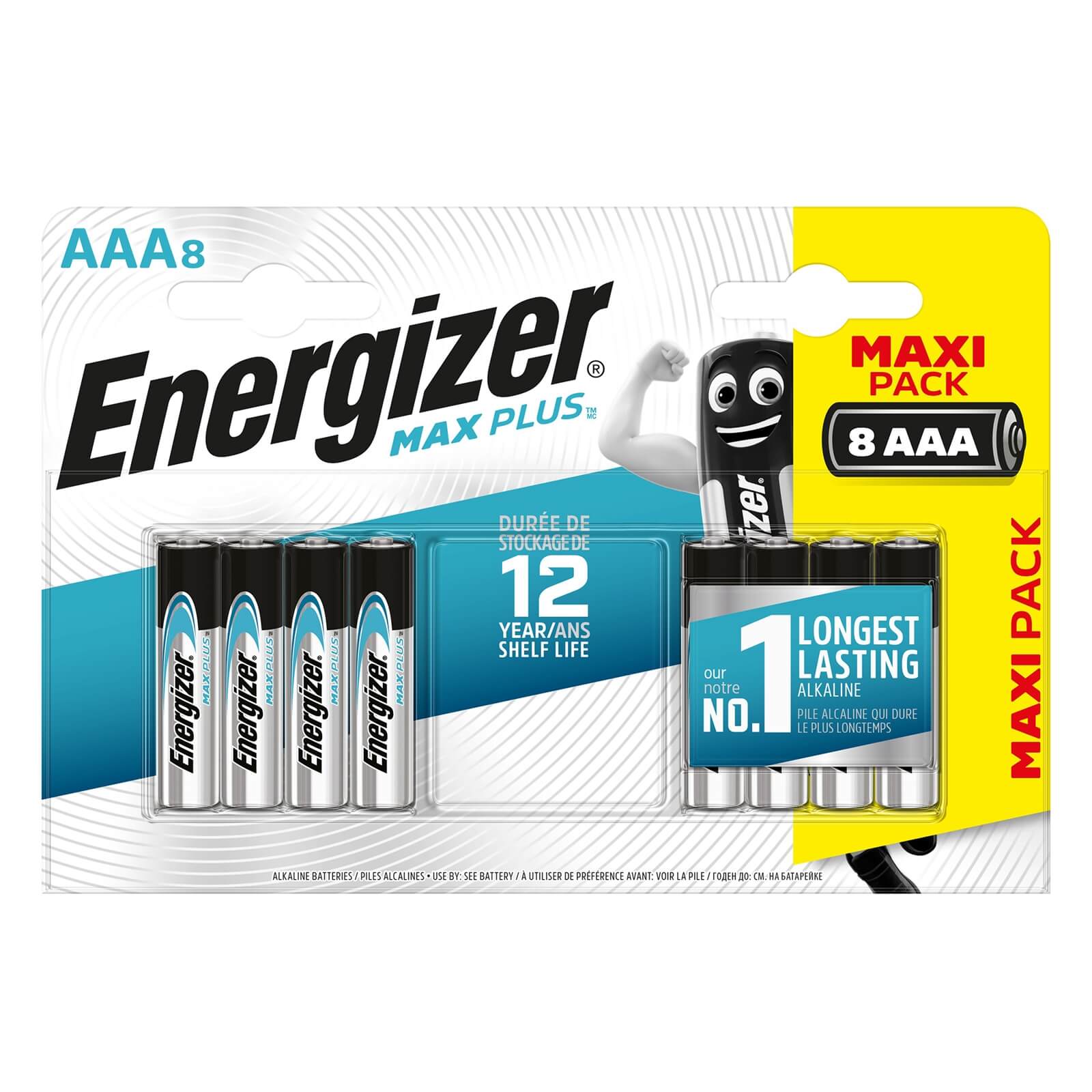 Energizer MAX PLUS Alkaline AAA Batteries - 8 Pack