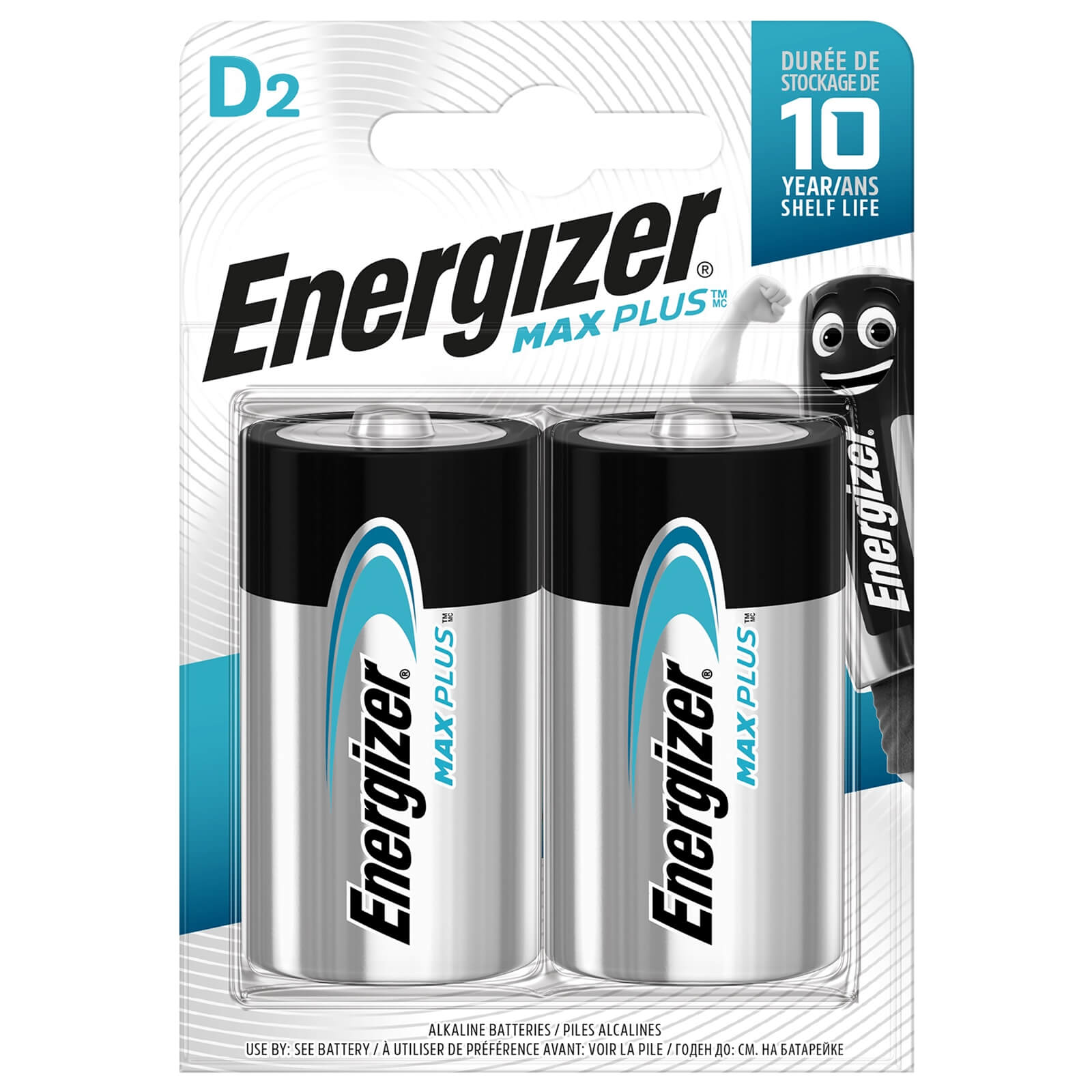 Energizer MAX PLUS Alkaline D Batteries - 2 Pack