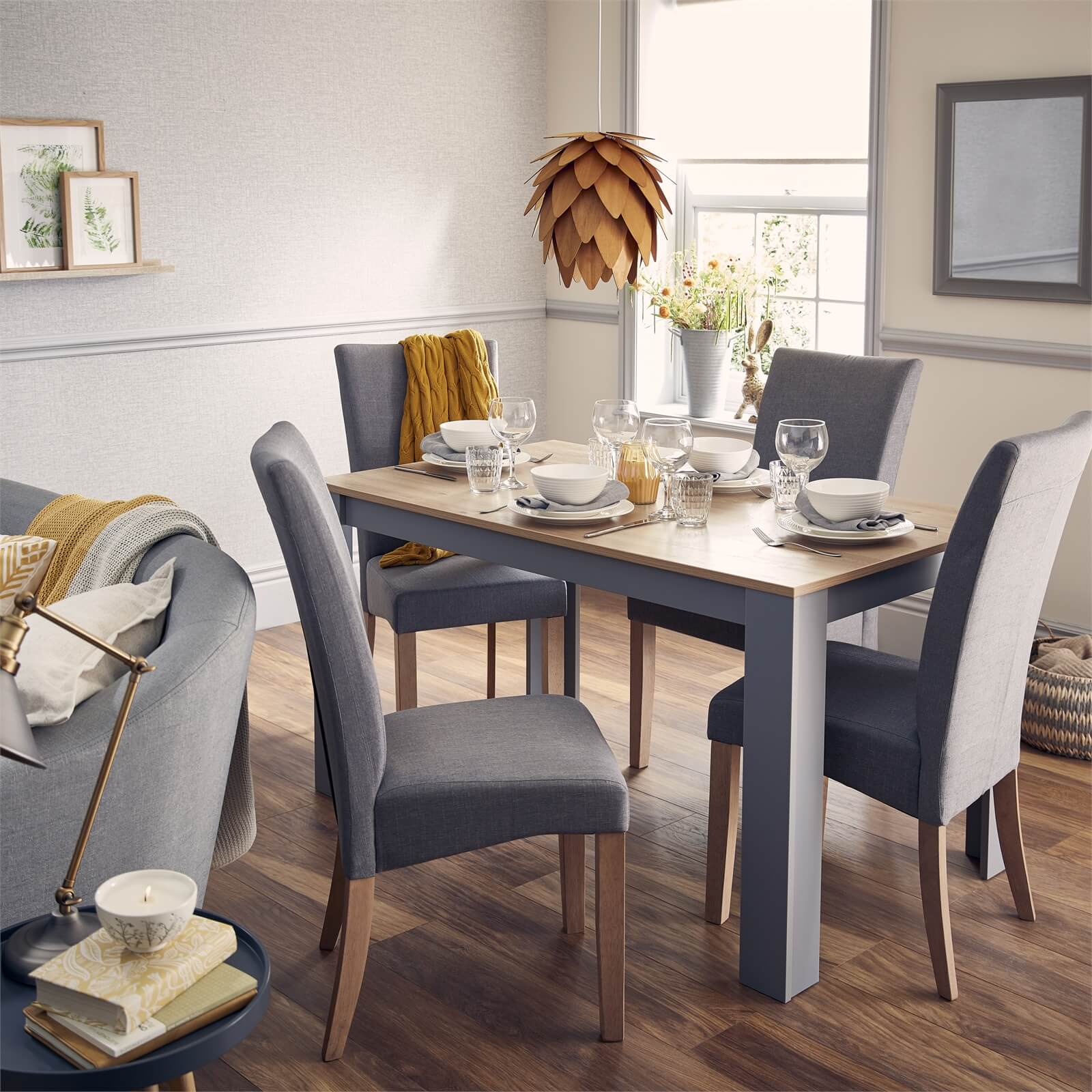 Ashton Dining Chair - Grey - Set of 2
