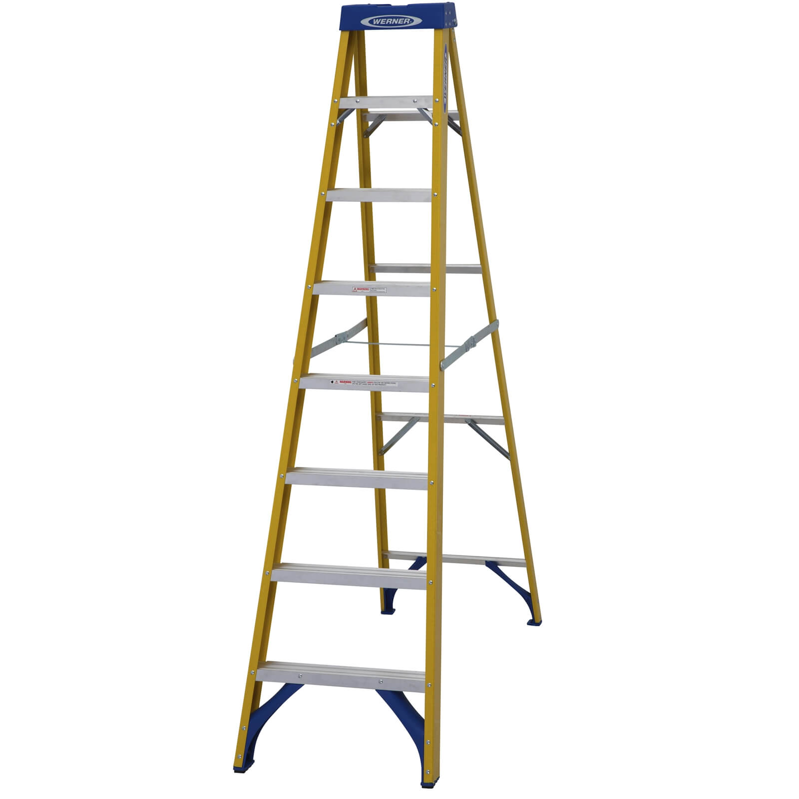 Werner Fibreglass Step Ladder - 8 Tread