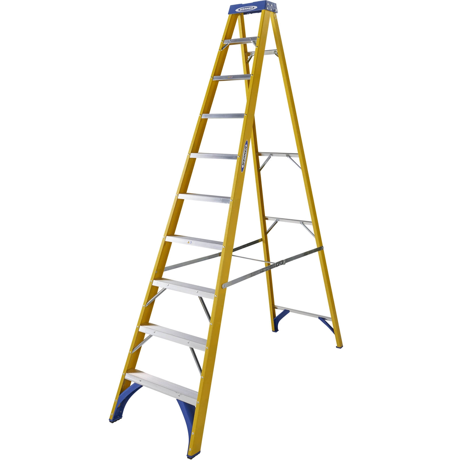 Werner Fibreglass Step Ladder - 10 Tread