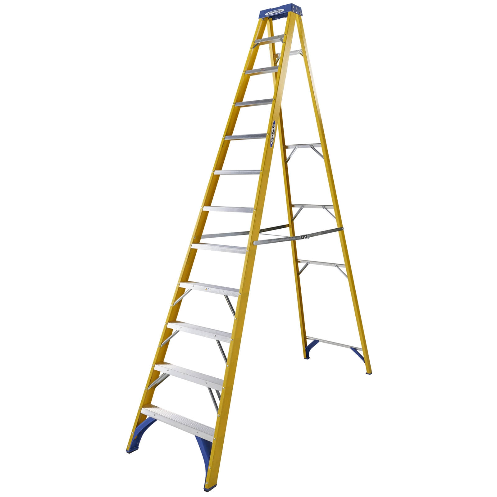 Werner Fibreglass Step Ladder - 12 Tread