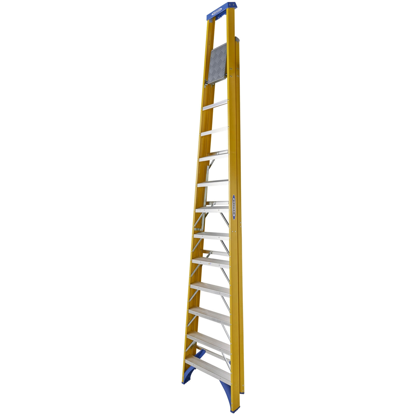 Werner Fibreglass Platform Step Ladder - 12 Tread