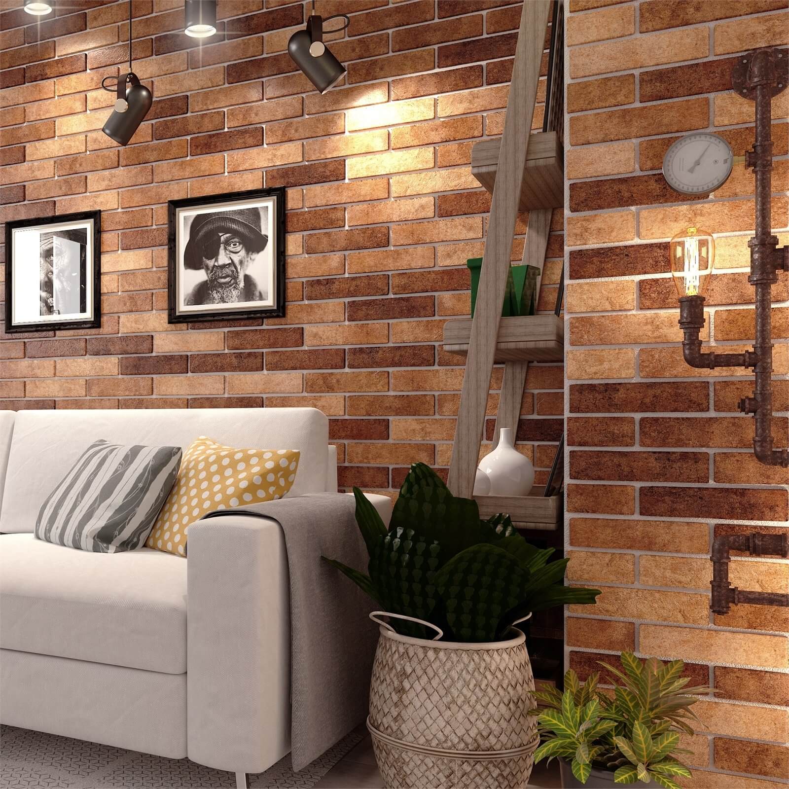 Seven Tones Brick Wall Tiles 250 x 60mm