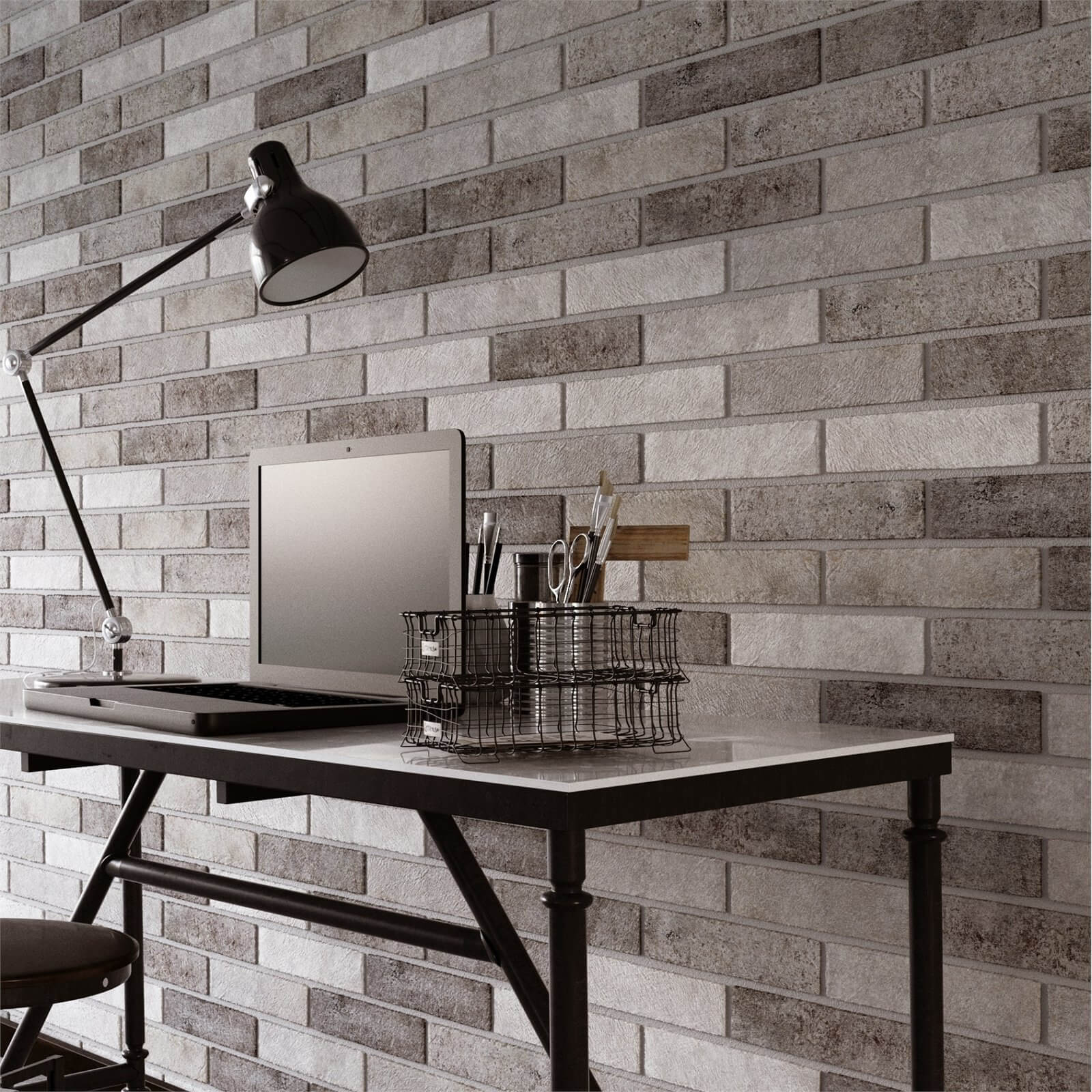 Seven Tones Grey Brick Wall Tiles - 250 x 60mm