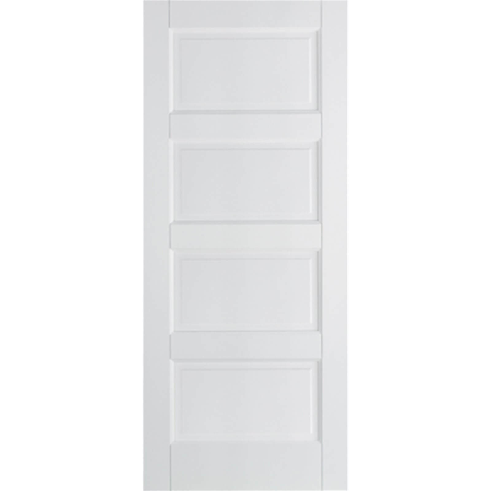Textured Contemporary Internal Primed White 4 Panel Door - 686 x 1981mm