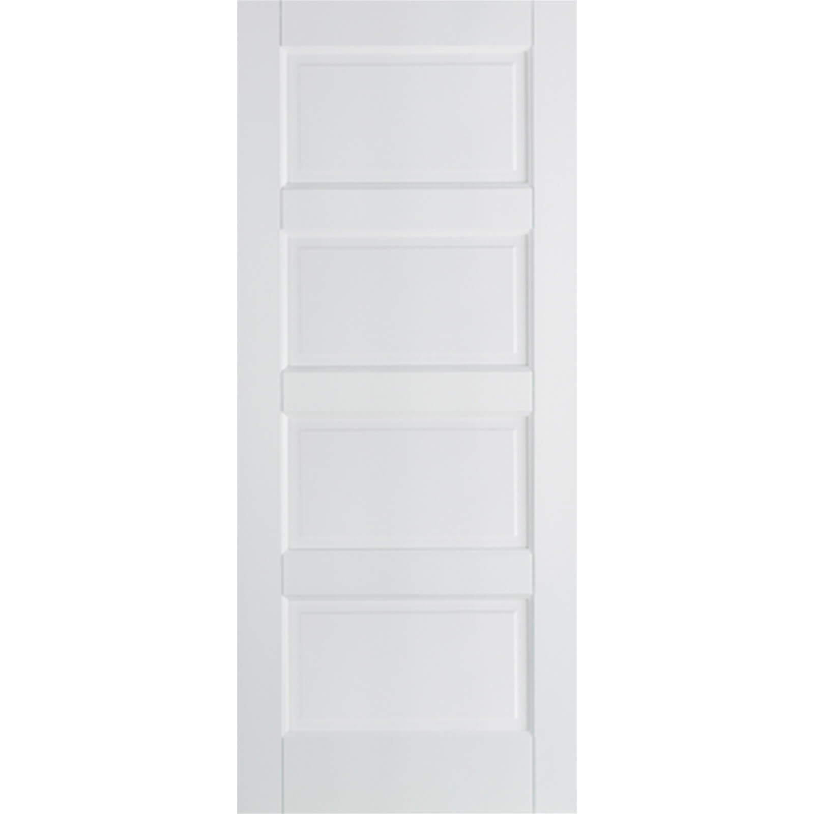 Textured Contemporary Internal Primed White 4 Panel Door - 838 x 1981mm