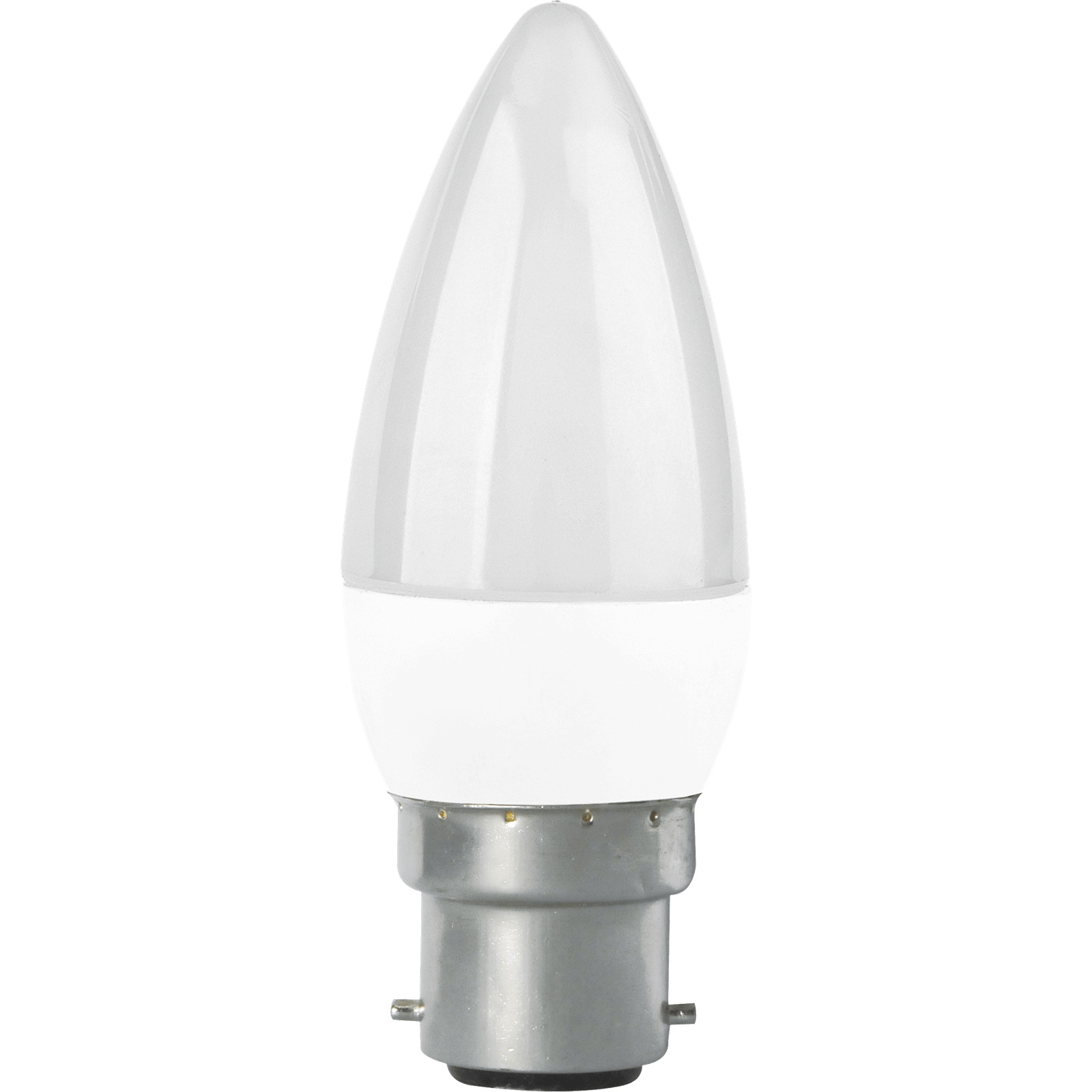 TCP LED Candle 60W B22 Coat Warm Light Bulb - 2 pack
