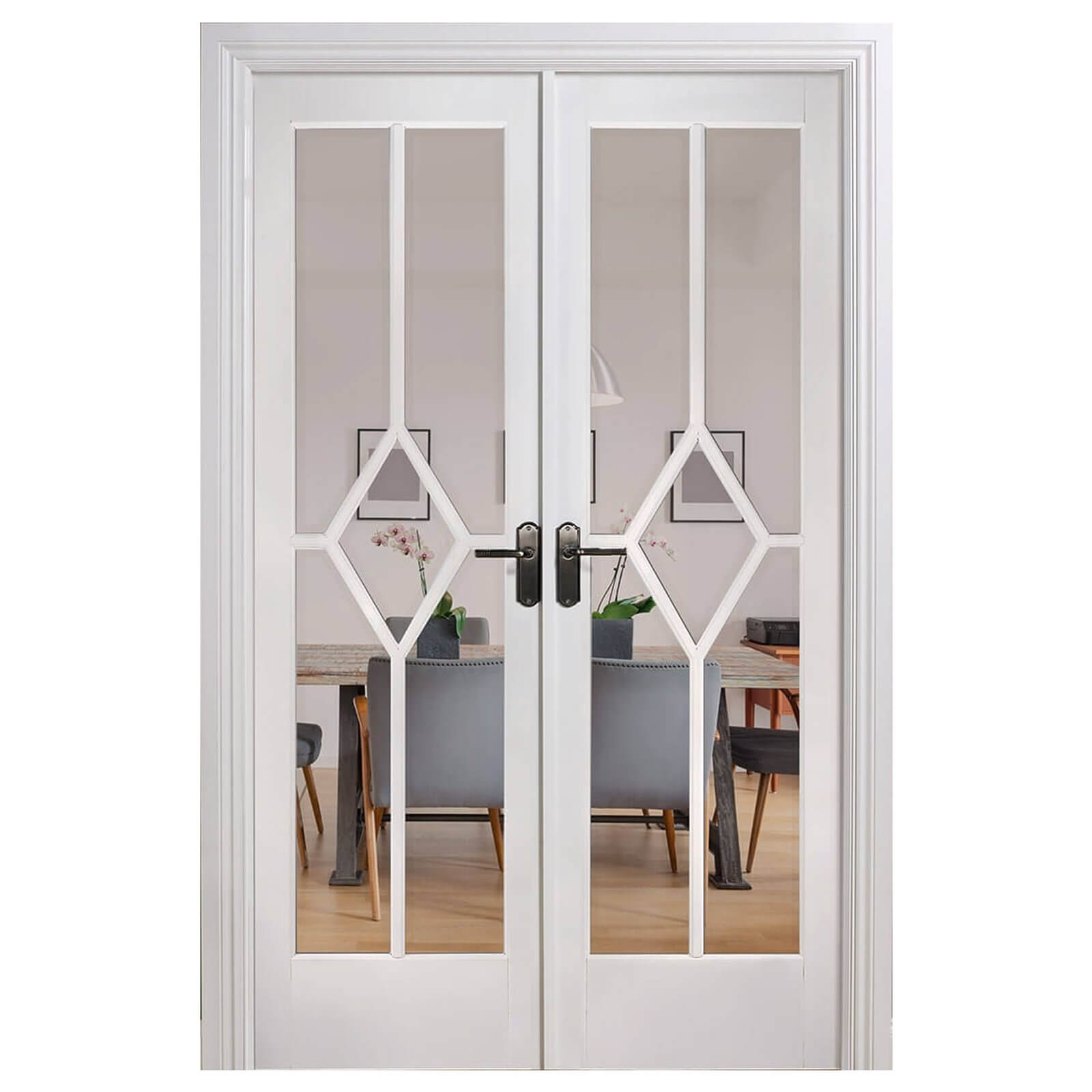 Reims Internal Glazed Primed White Room Divider - 1246 x 2031mm