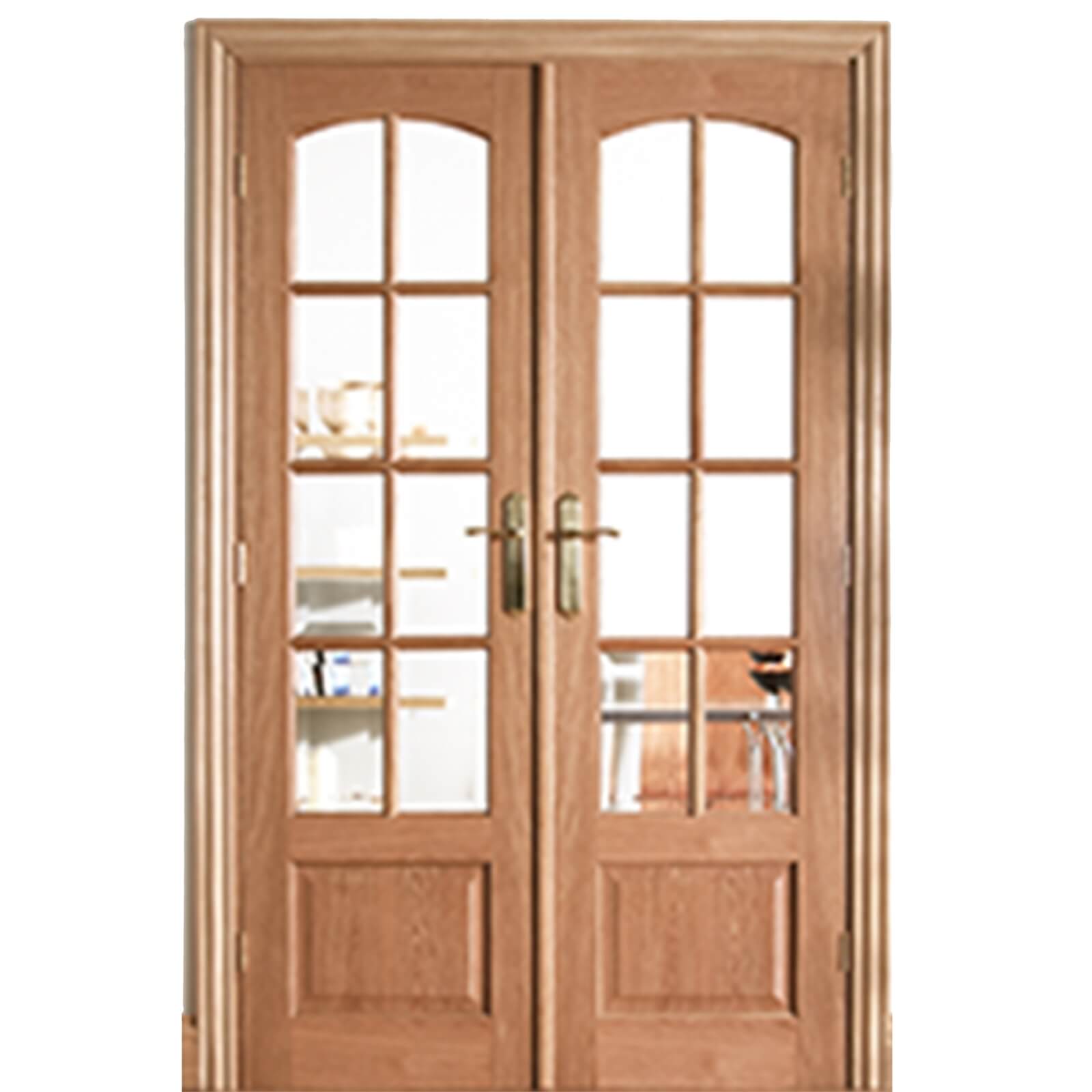 Worthing Internal Glazed Unfinished Oak Room Divider - 1246 x 2031mm