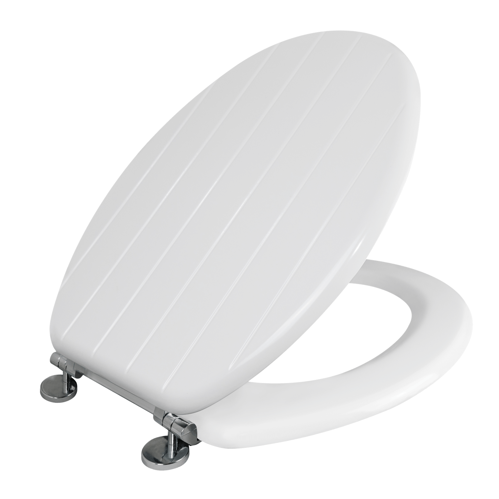 Allana Tongue & Groove Moulded Wood Toilet Seat - White